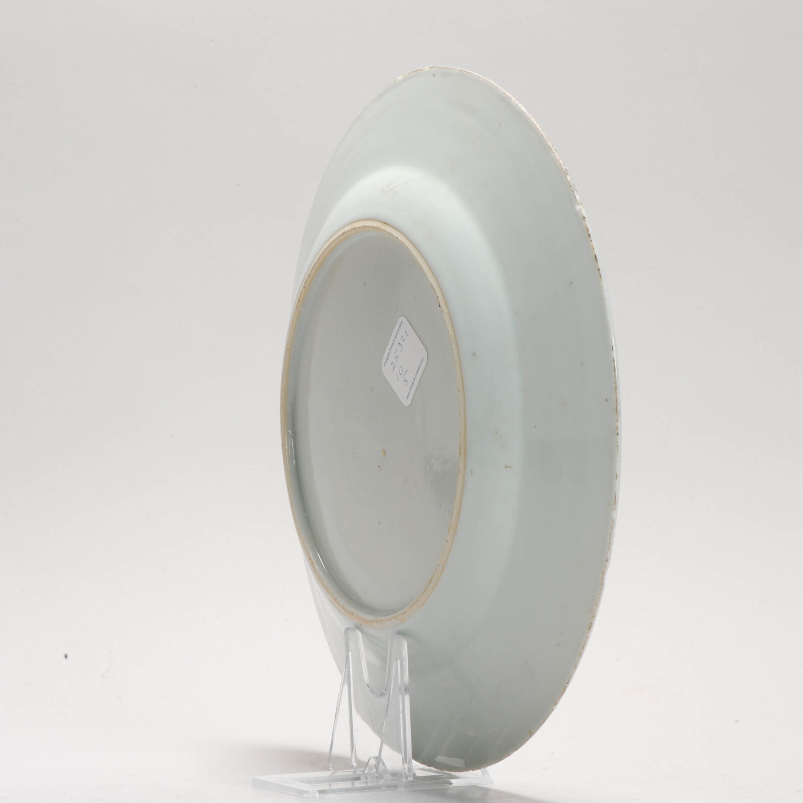 Antique Plate 18th Century Chinese Porcelain Blue and White Flower Qianlong Yongzheng - Image 11
