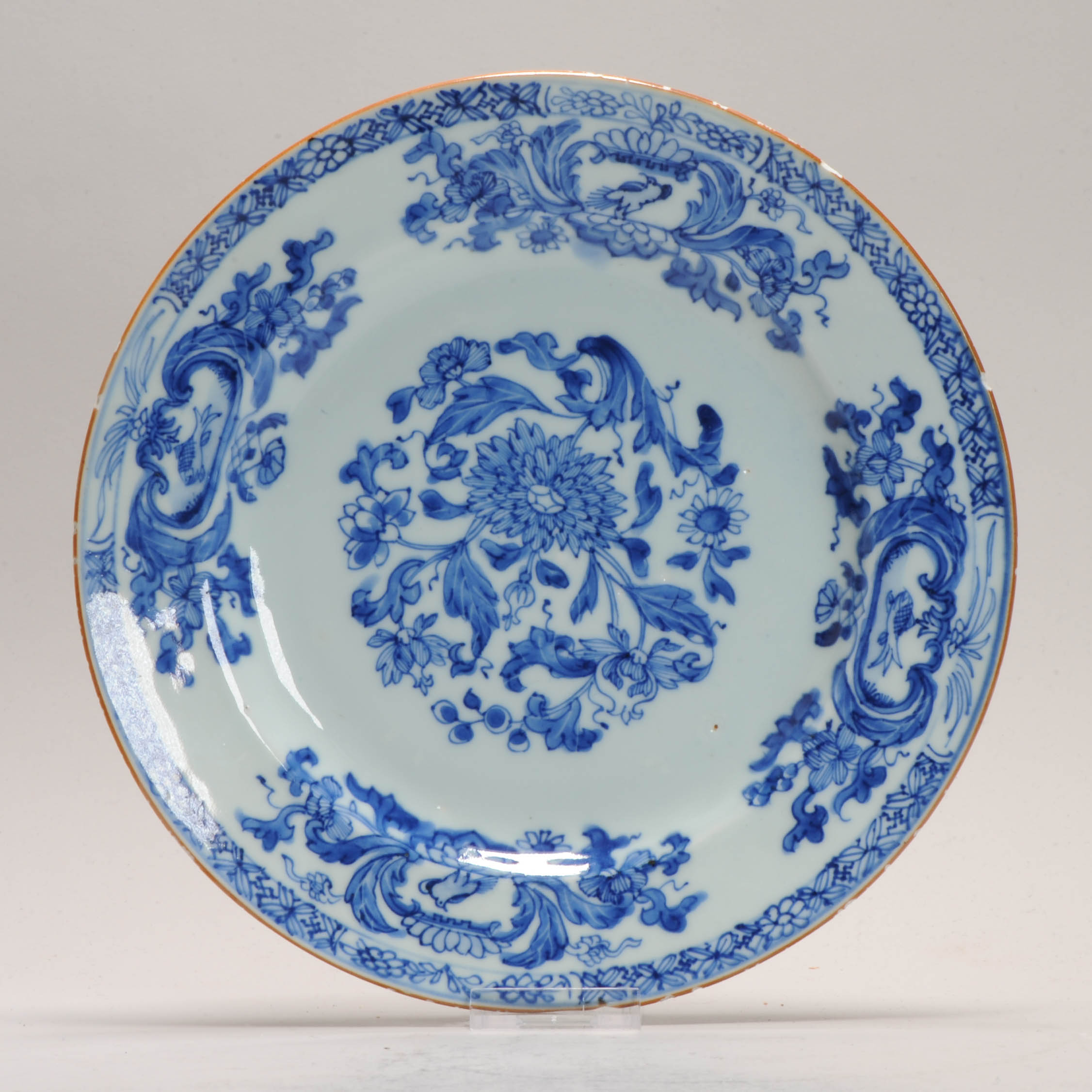 A Chinese Export Porcelain Blue White Dish MADAME DE POMPADOUR Qianlong Period