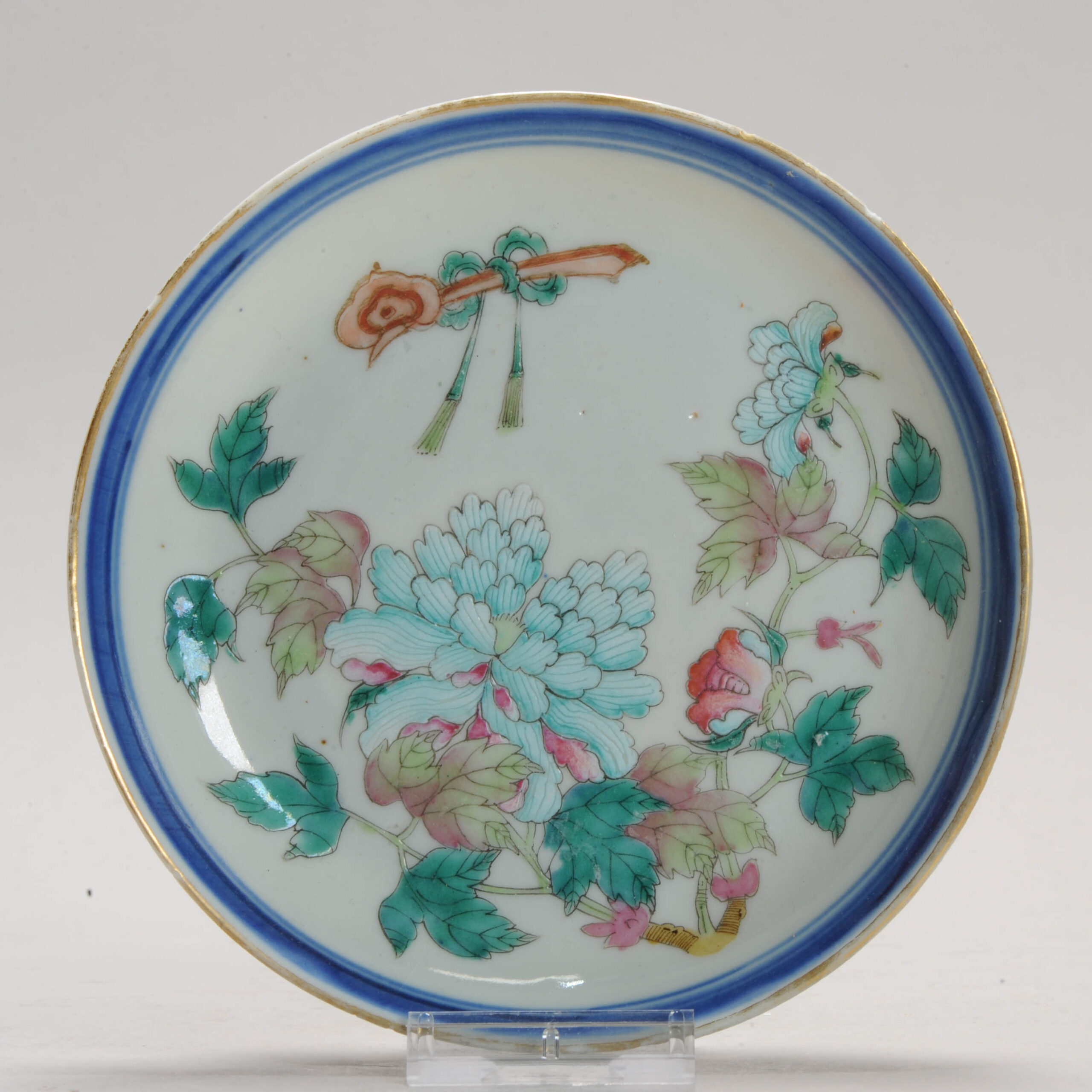 Antique Chinese Fencai Porcelain 19C Plate China Antique Qing Guangxu