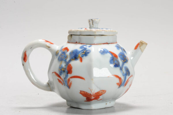 A Chinese Porcelain Kangxi period Imari Square Teapot Antique Rare Diamond Shape - Image 9