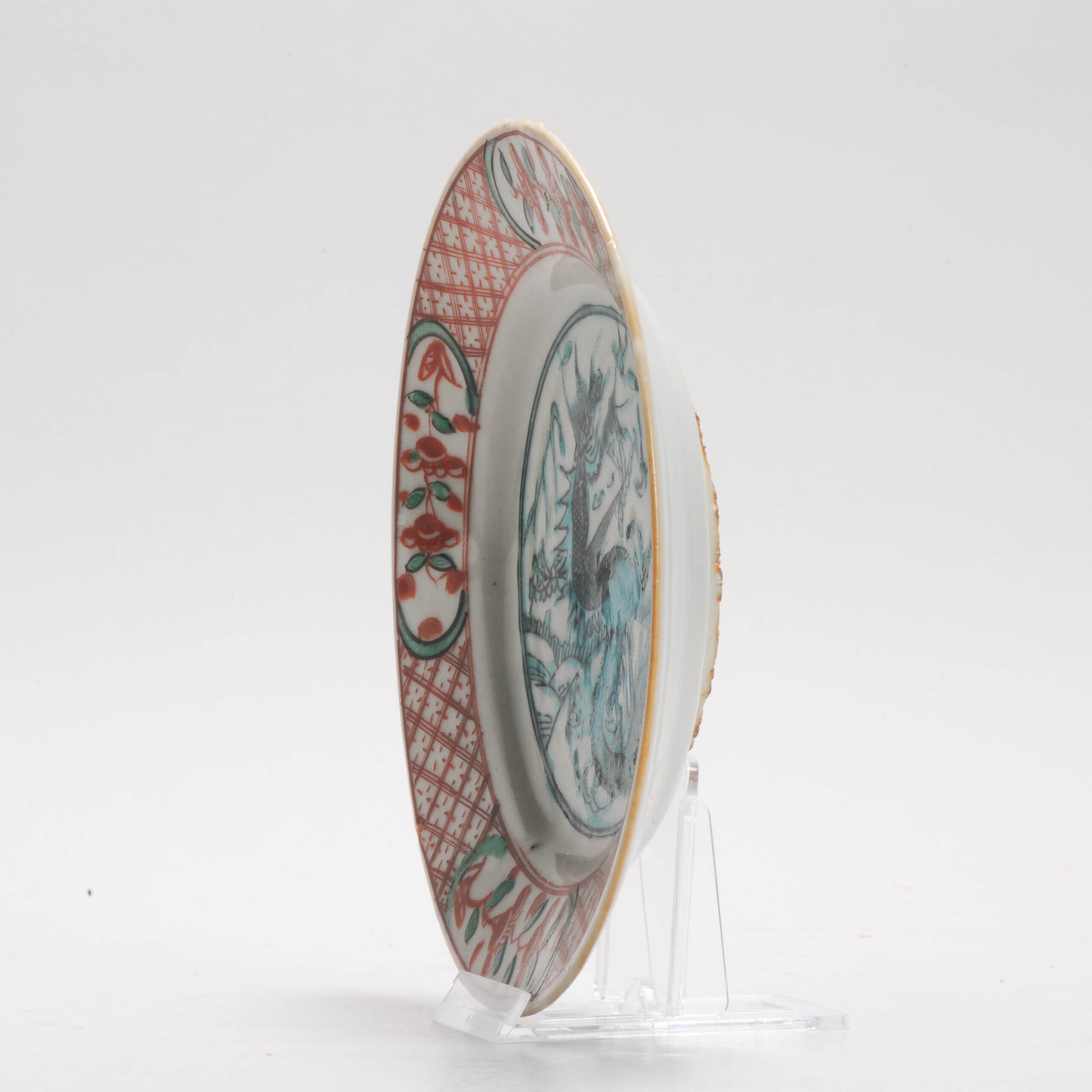Antique Chinese 16/17C Chinese Porcelain Dish Swatow Fish Dragon Enamel China - Image 11