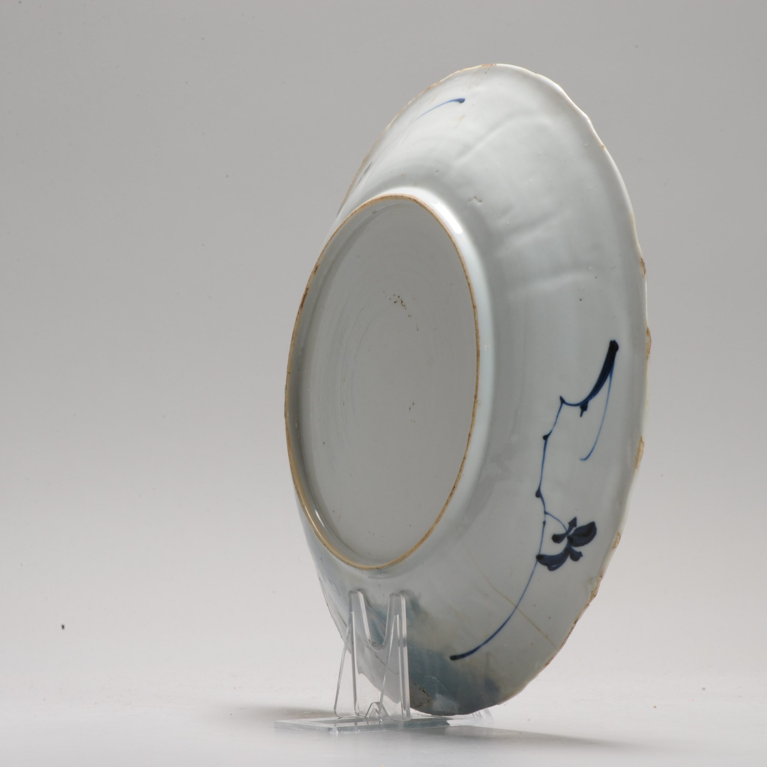 Antique Plate 17/18th Century Chinese Porcelain Blue and White Kangxi Period - Image 5