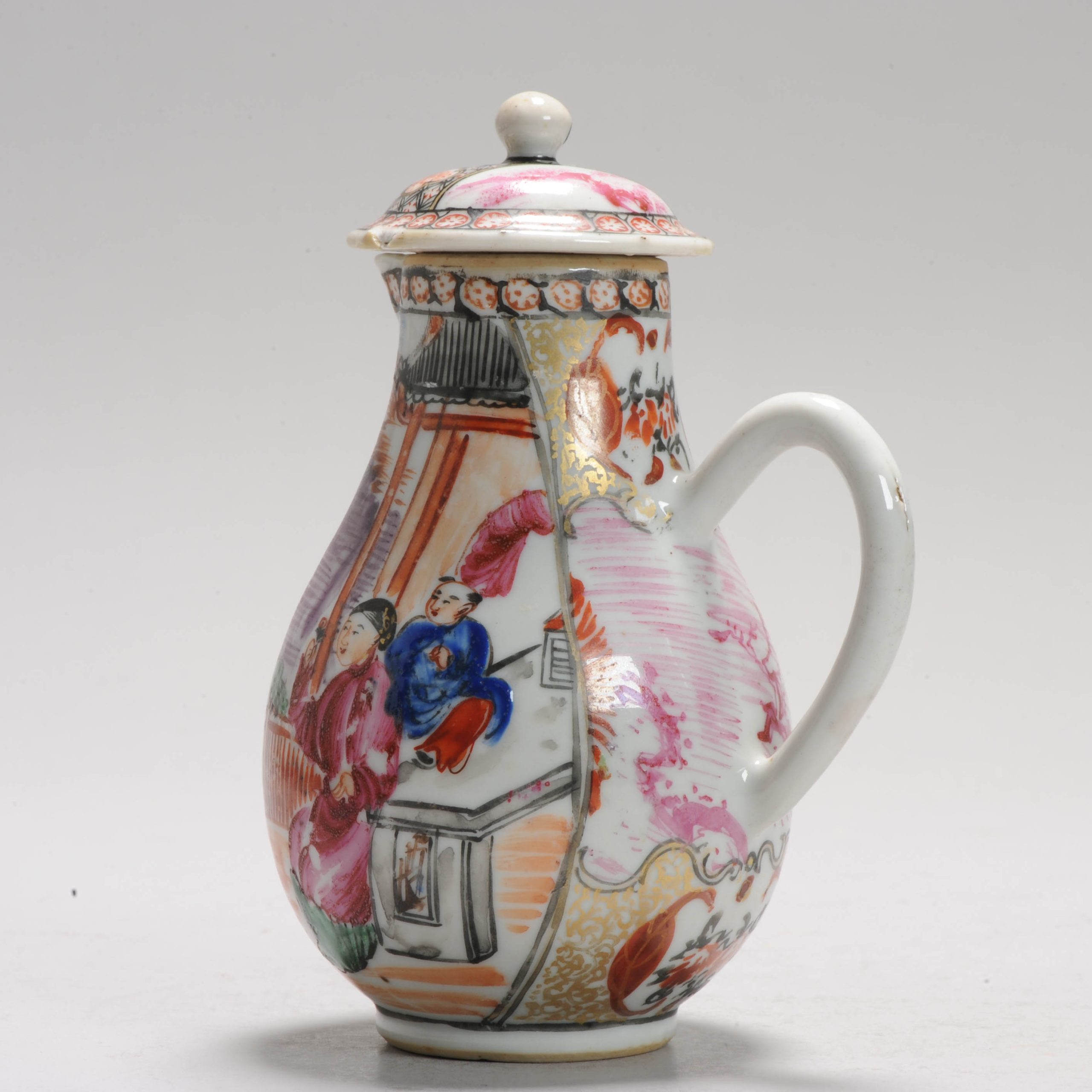 Antique 18C Chinese Porcelain MANDARIN Tea Creamer Chine de Commande Qianlong - Image 18