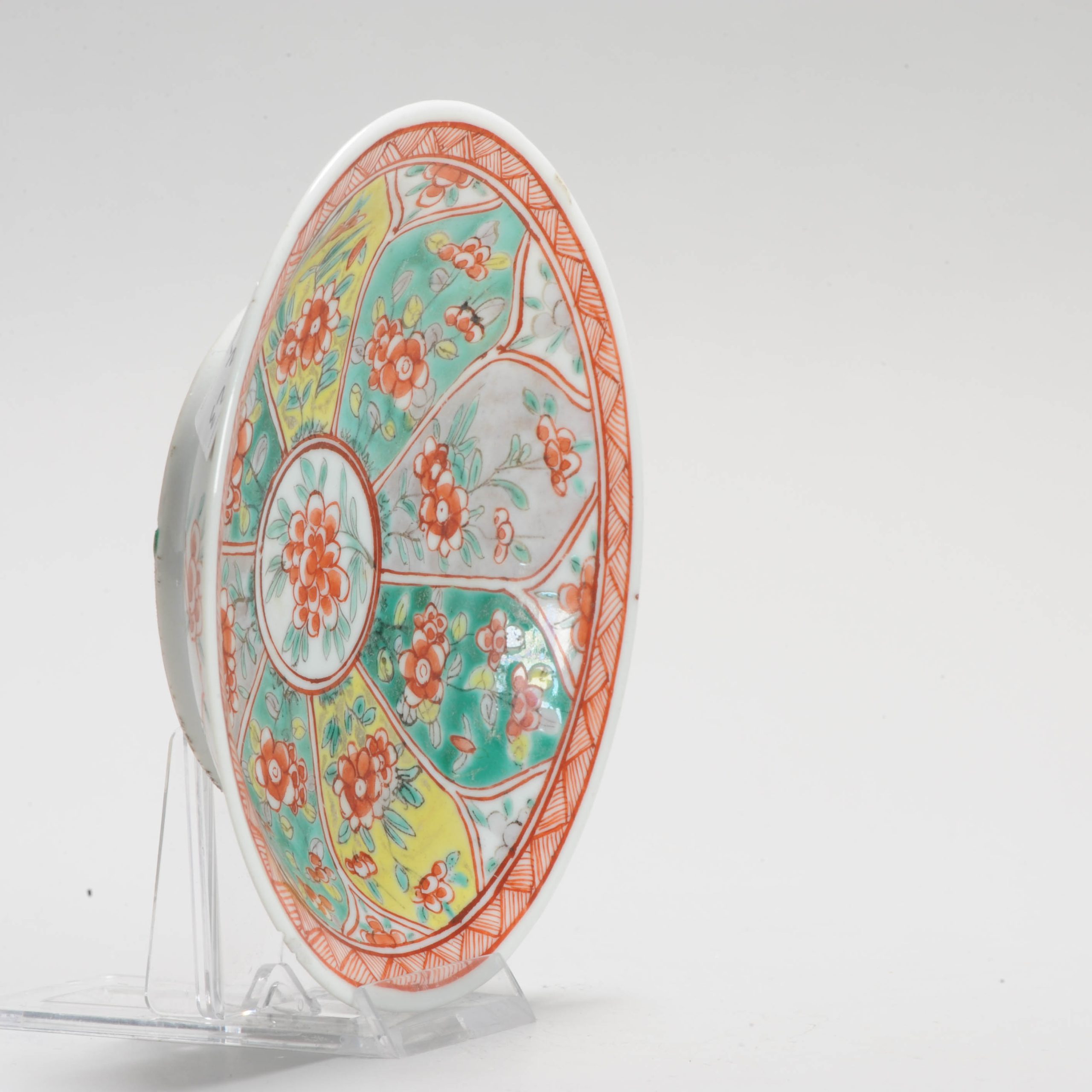Antique 17C Chinese Porcelain Wucai Famille verte Dish and Lotus - Image 5