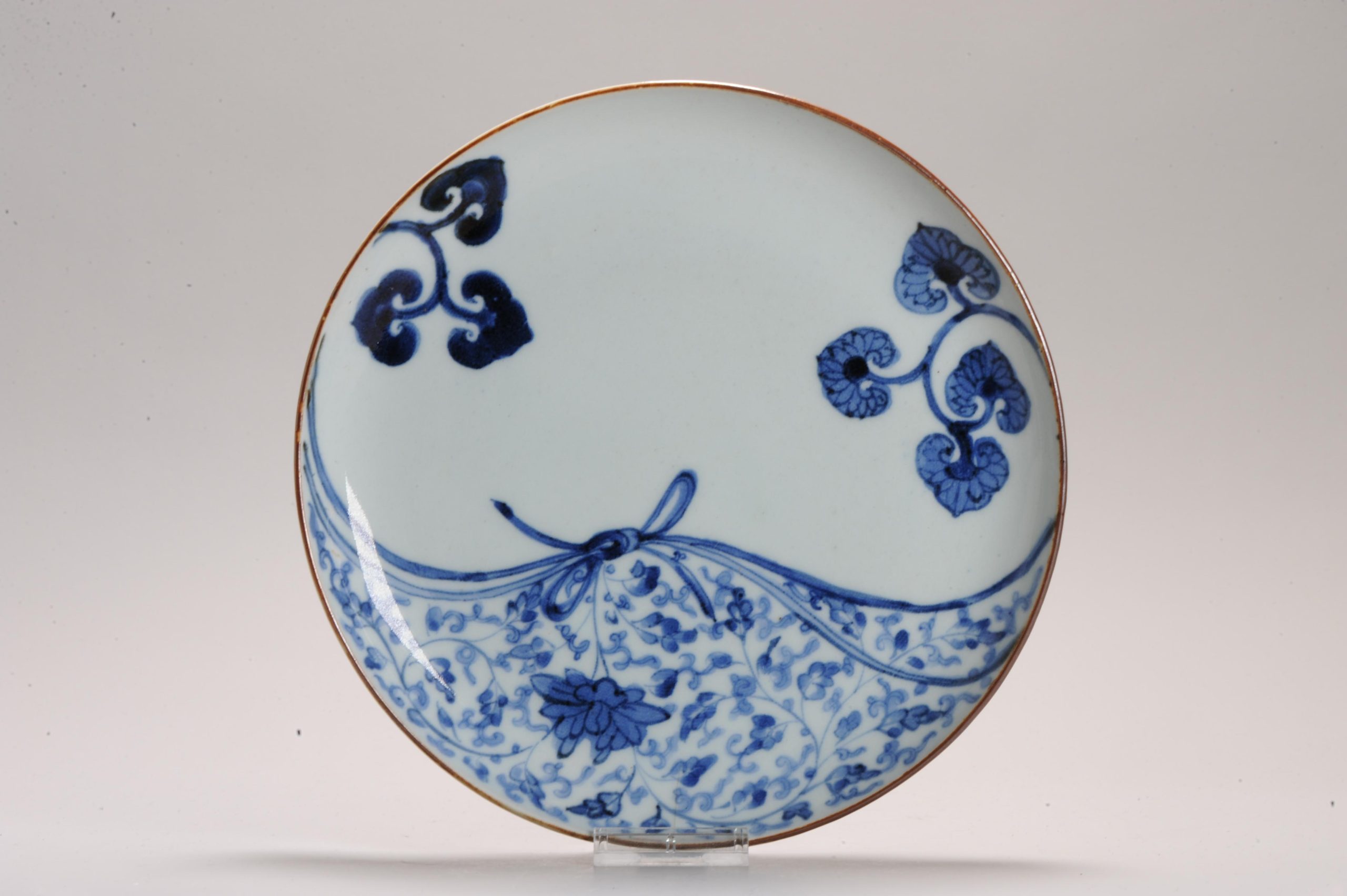 Antique Ko-Imari Edo Period 17th Century Japanese Porcelain Dish Arita