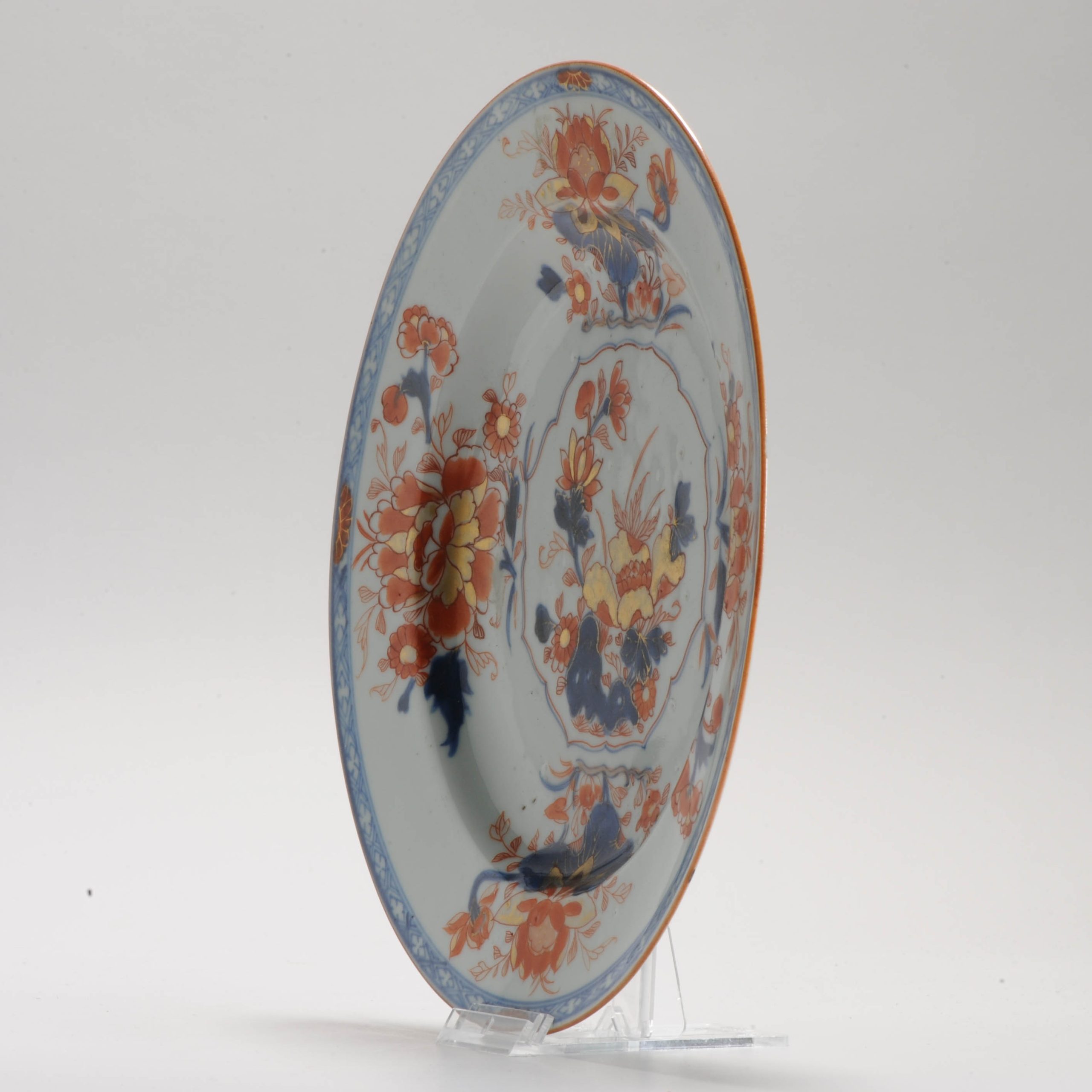 Antique Imari Chinese Plate 18th Flowers Chinese Porcelain Kangxi Period - Image 12
