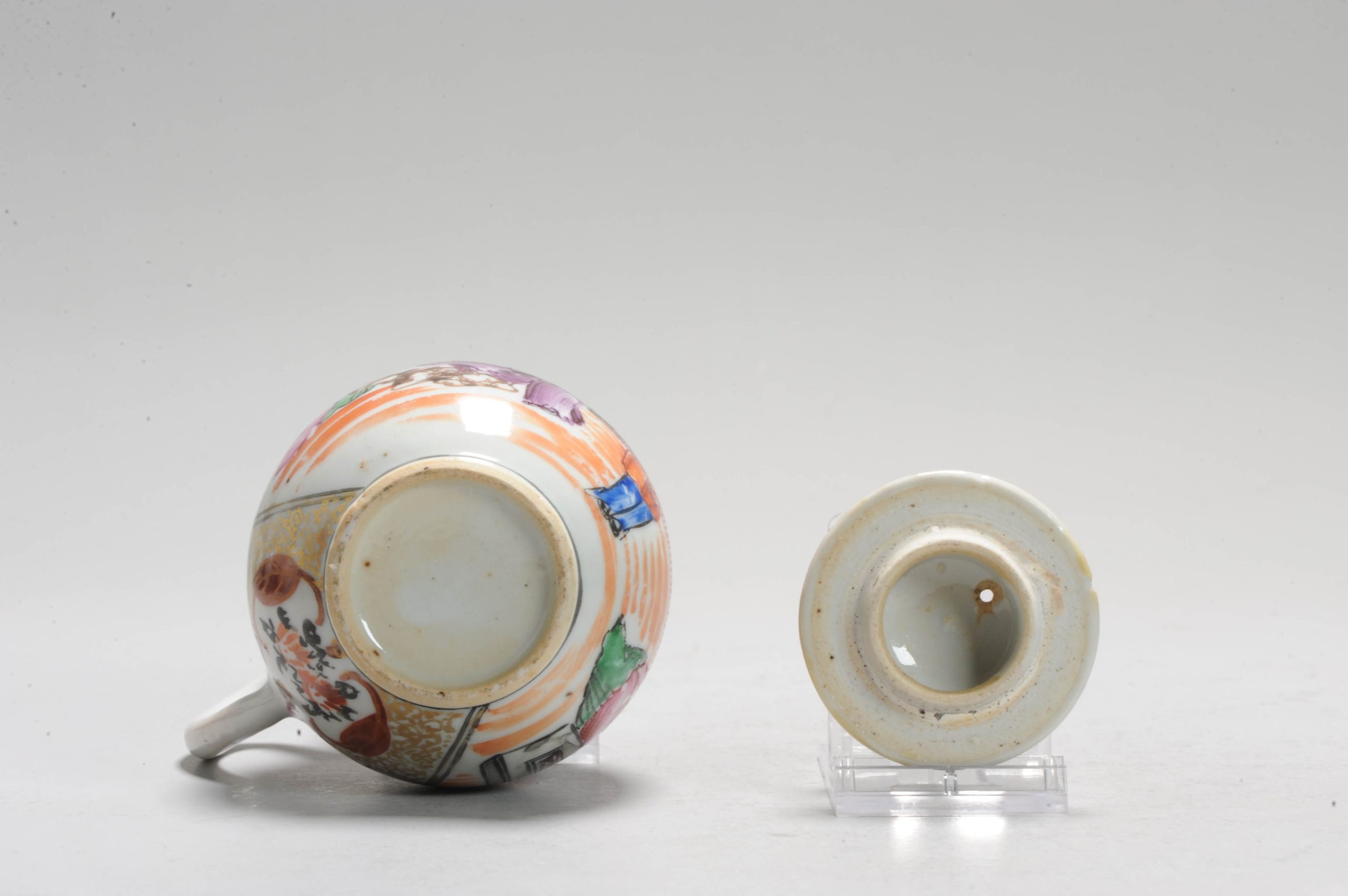 Antique 18C Chinese Porcelain MANDARIN Tea Creamer Chine de Commande Qianlong - Image 19