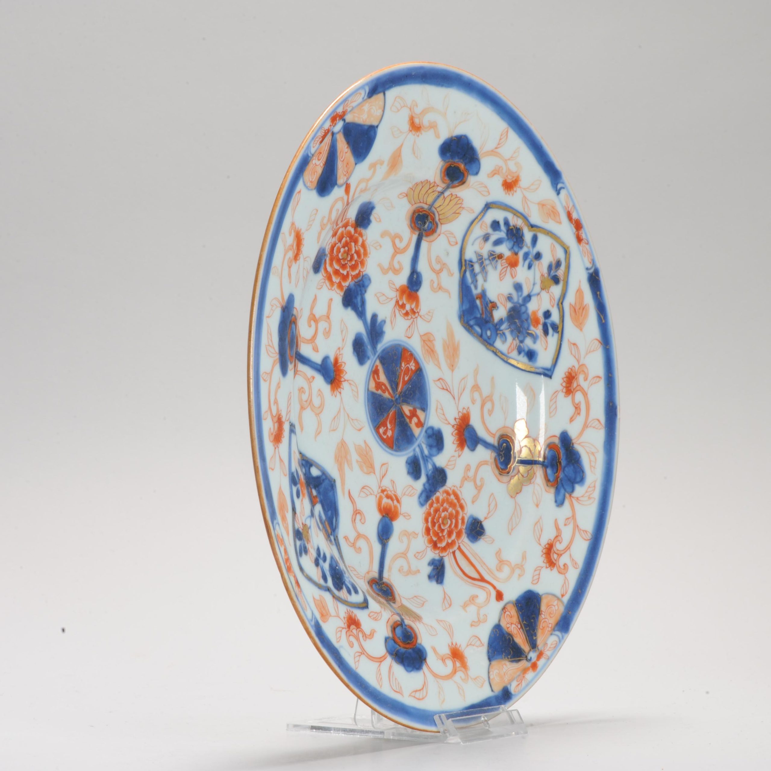 Antique Imari Chinese Plate 18th Flower Buddhist flowers Chinese Porcelain Kangxi Period - Image 3