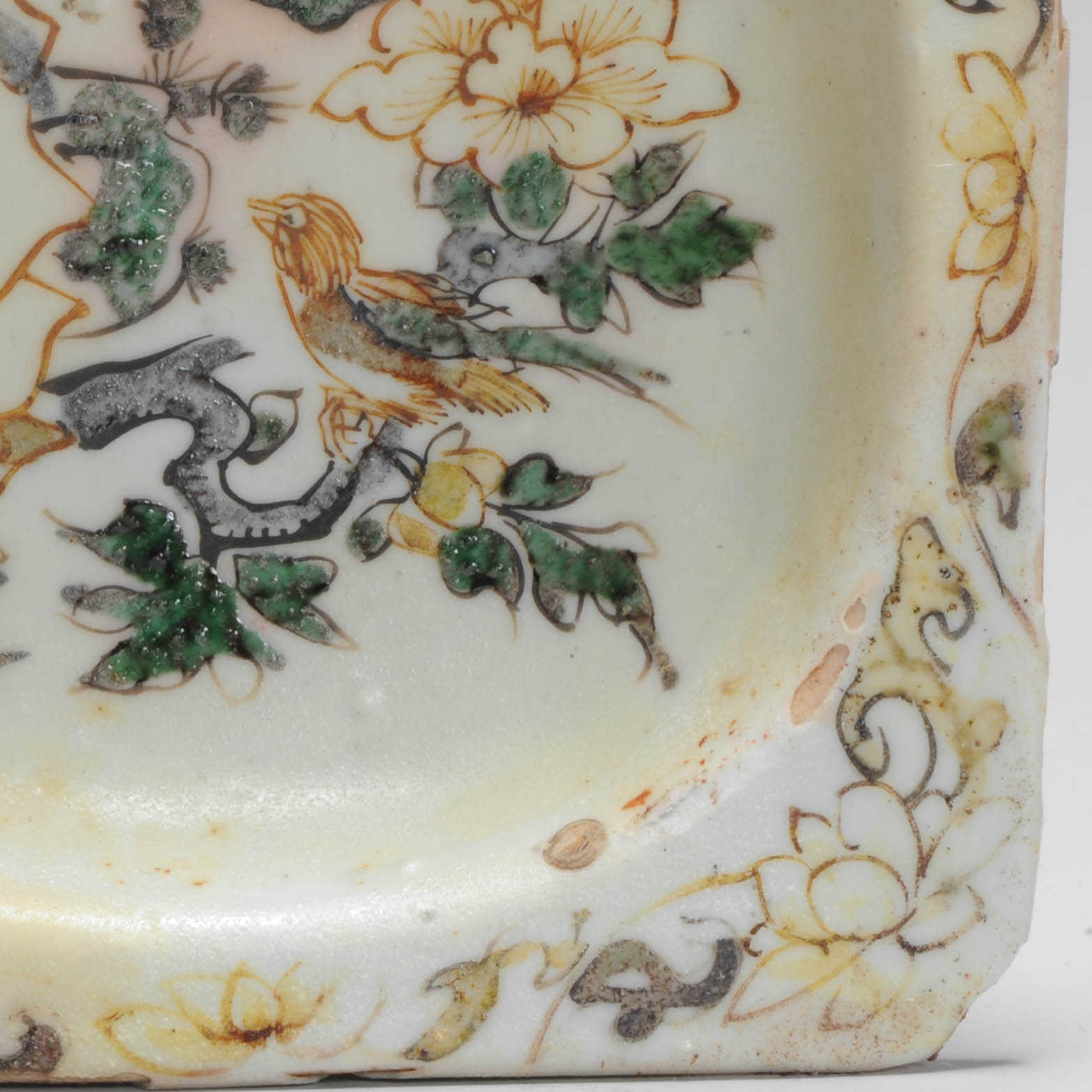 Antique 17C Ko Akae Dish Chinese porcelain Wucai Tianqi Chongzhen BIRD - Image 10
