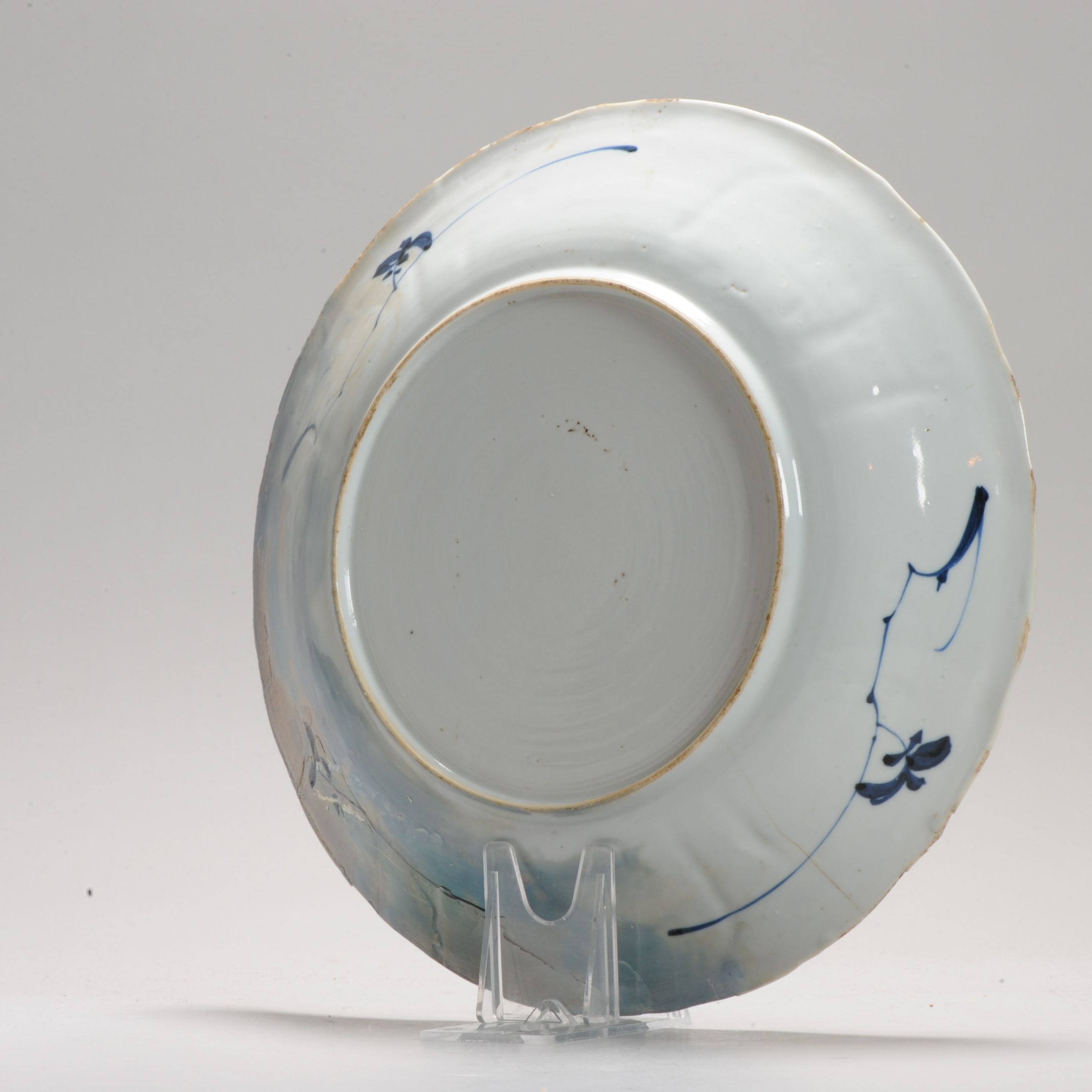 Antique Plate 17/18th Century Chinese Porcelain Blue and White Kangxi Period - Image 6