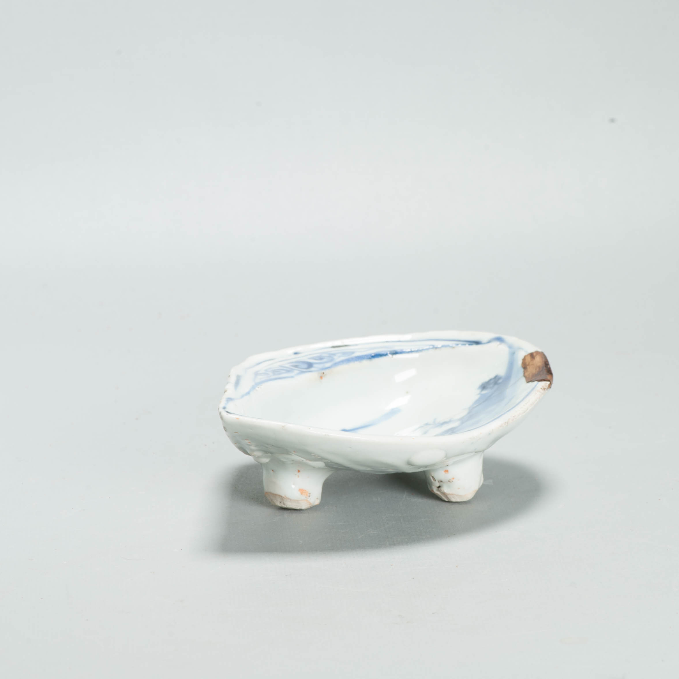 Antique Chinese Porcelain Dish ca 1600-1640 Shell Shape Literatus Kosometsuke - Image 9