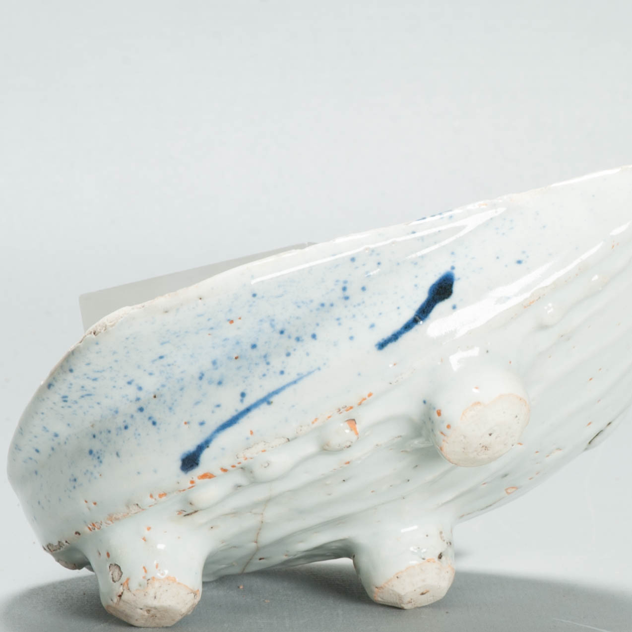 Antique Chinese Porcelain Dish ca 1600-1640 Shell Shape Literatus Kosometsuke - Image 3
