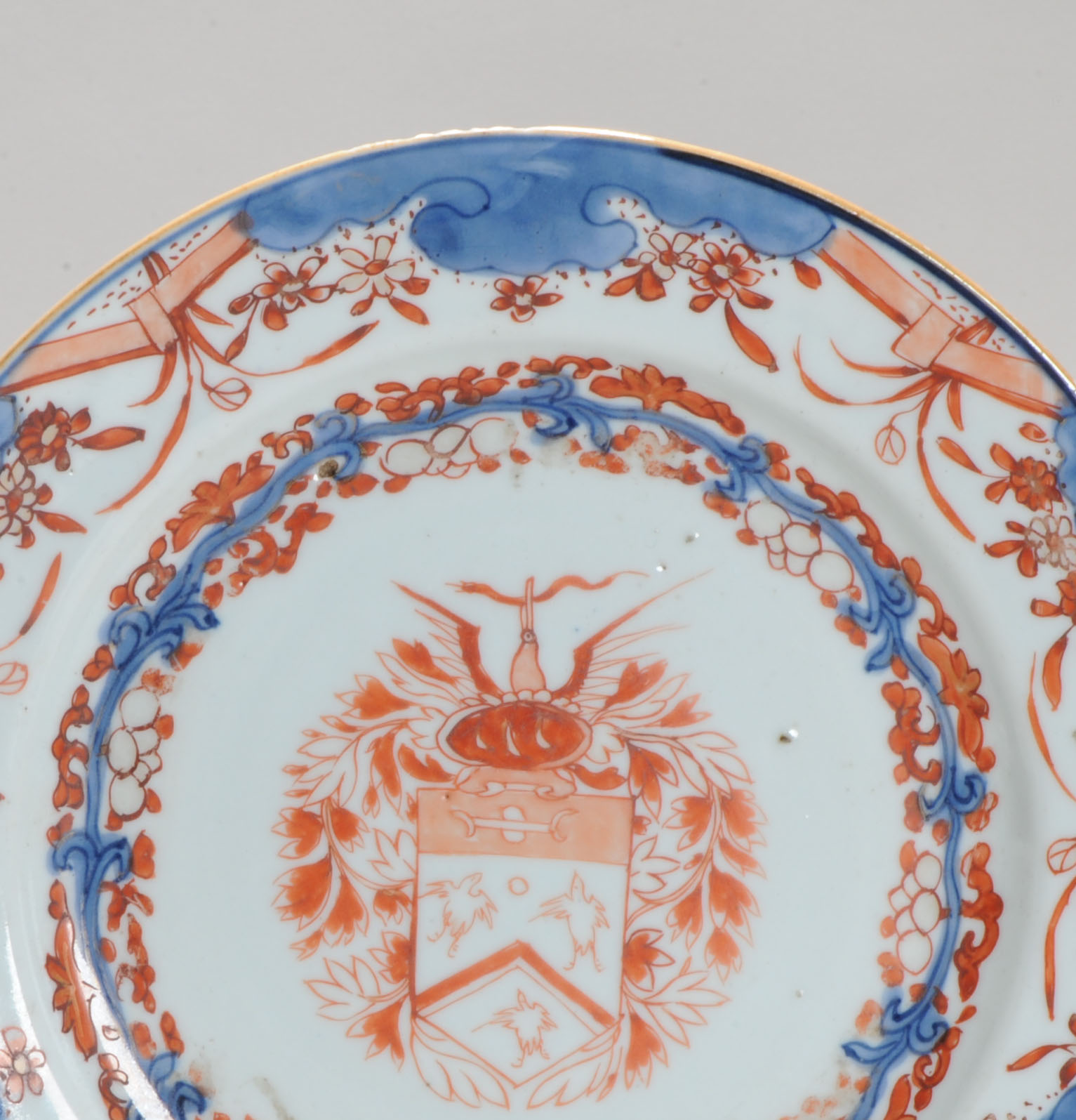 1720-1730 Imari Armorial Chinese Porcelain Plate Van Gellicum Kangxi Period - Image 3