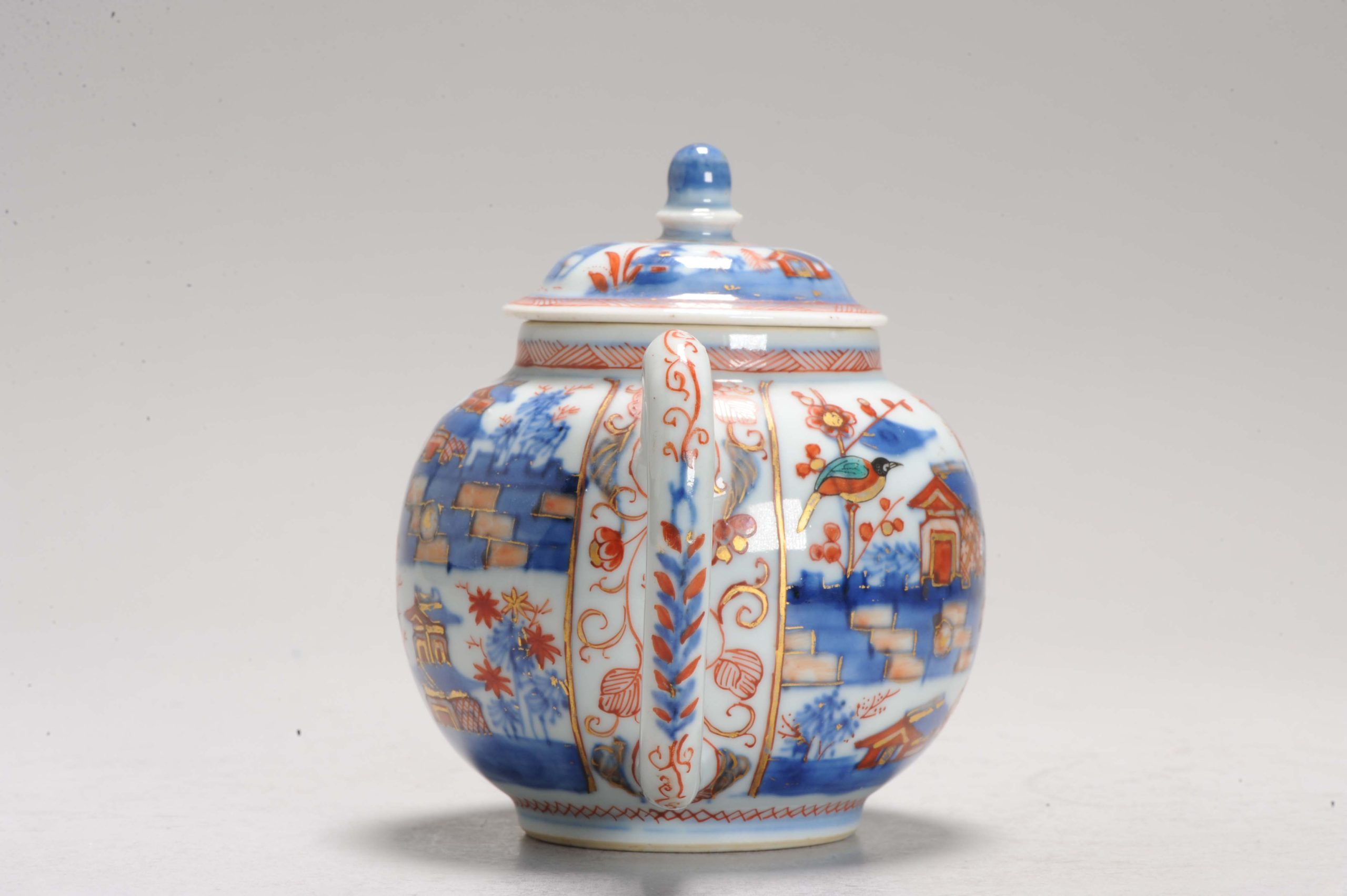 Antique 18C Chinese Porcelain Kangxi Teapot Redecorated Amsterdam Bont - Image 6