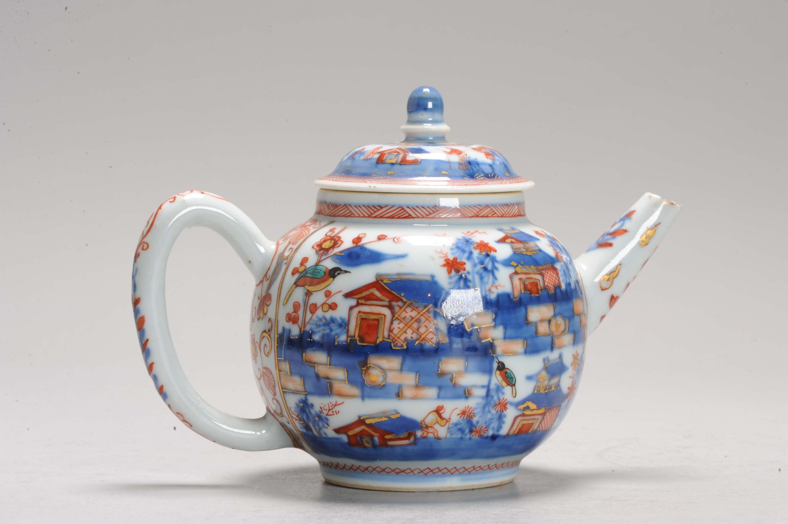 Antique 18C Chinese Porcelain Kangxi Teapot Redecorated Amsterdam Bont - Image 4