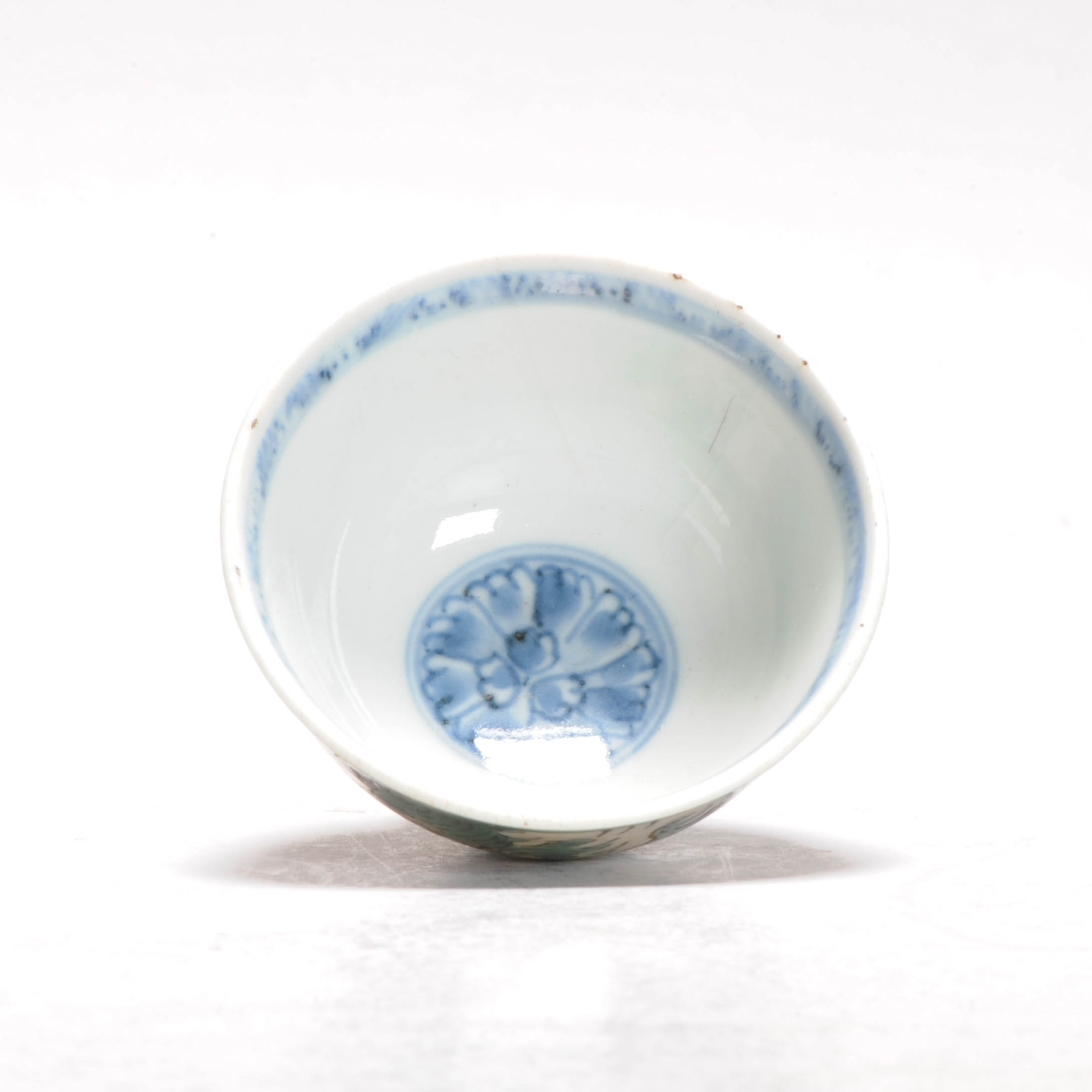 Antique Kangxi Chinese porcelain Sancai China Famille Verte Biscuit Waves Symbols - Image 3