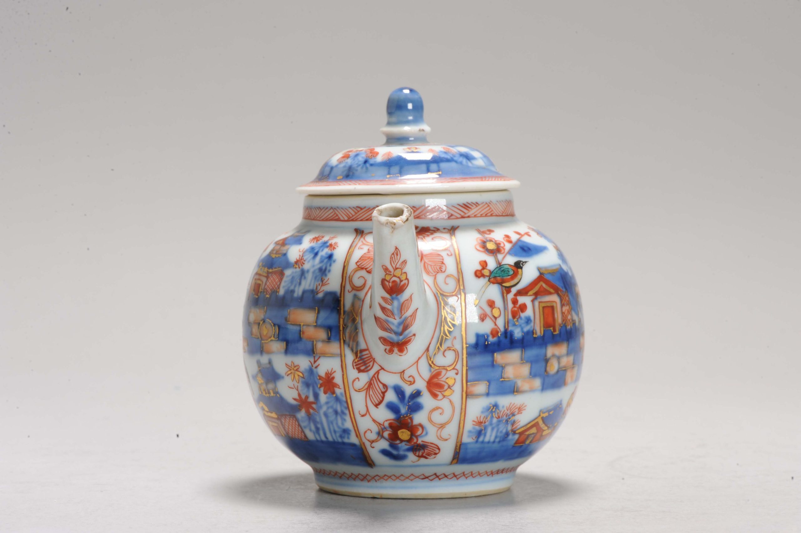 Antique 18C Chinese Porcelain Kangxi Teapot Redecorated Amsterdam Bont - Image 11