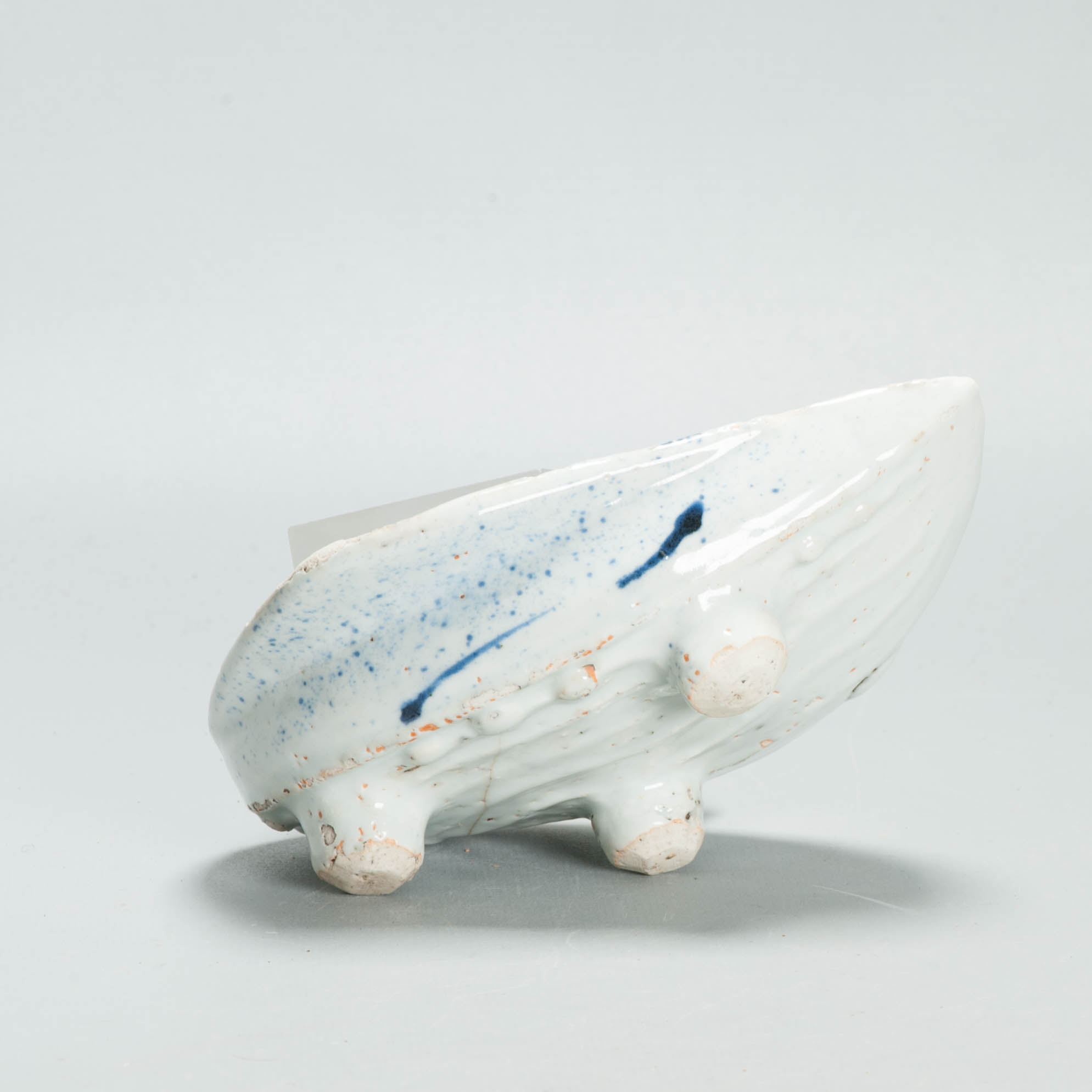 Antique Chinese Porcelain Dish ca 1600-1640 Shell Shape Literatus Kosometsuke - Image 2
