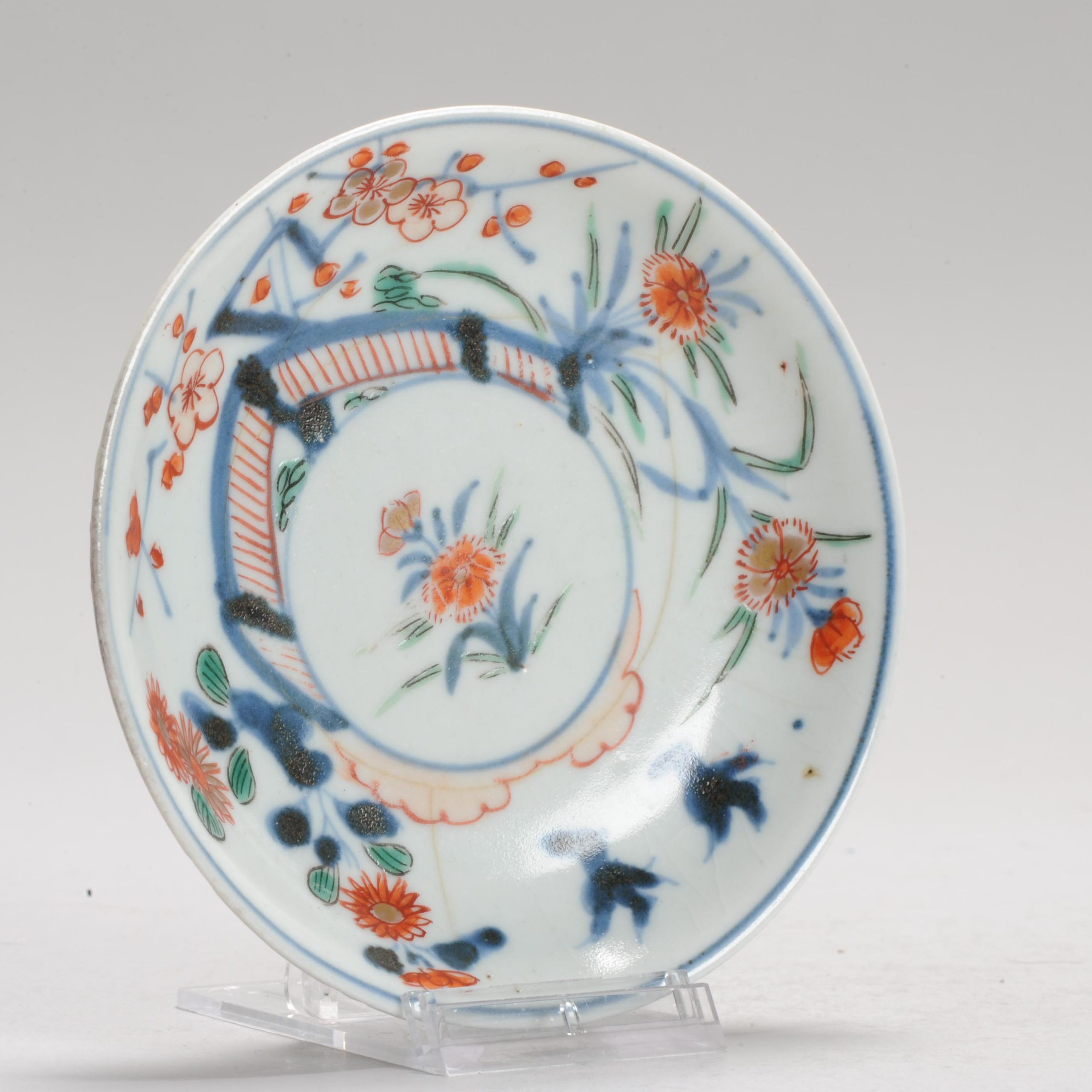Antique Japanese Porcelain Edo period Dish Floral Imari - Image 14