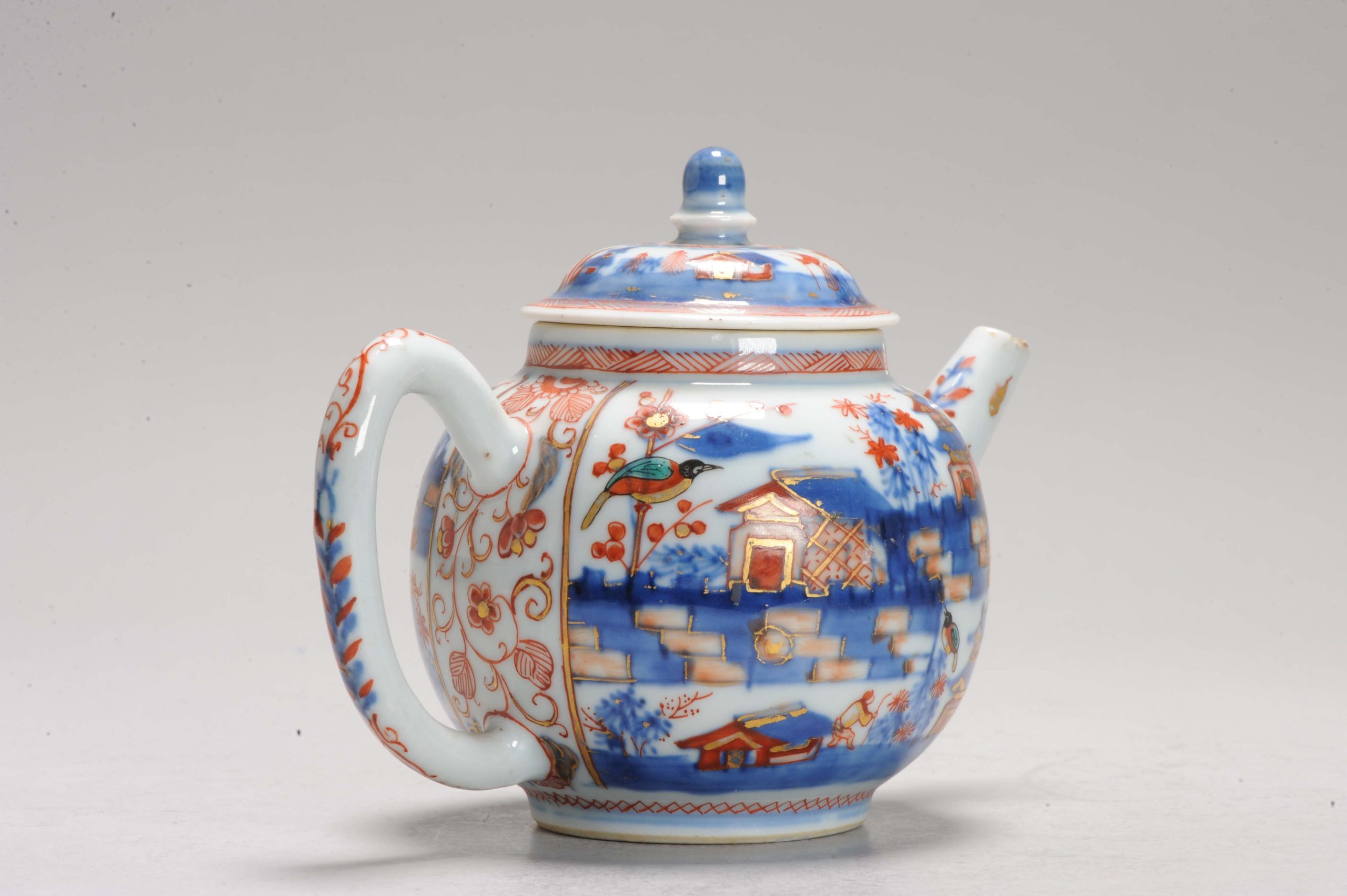 Antique 18C Chinese Porcelain Kangxi Teapot Redecorated Amsterdam Bont - Image 5