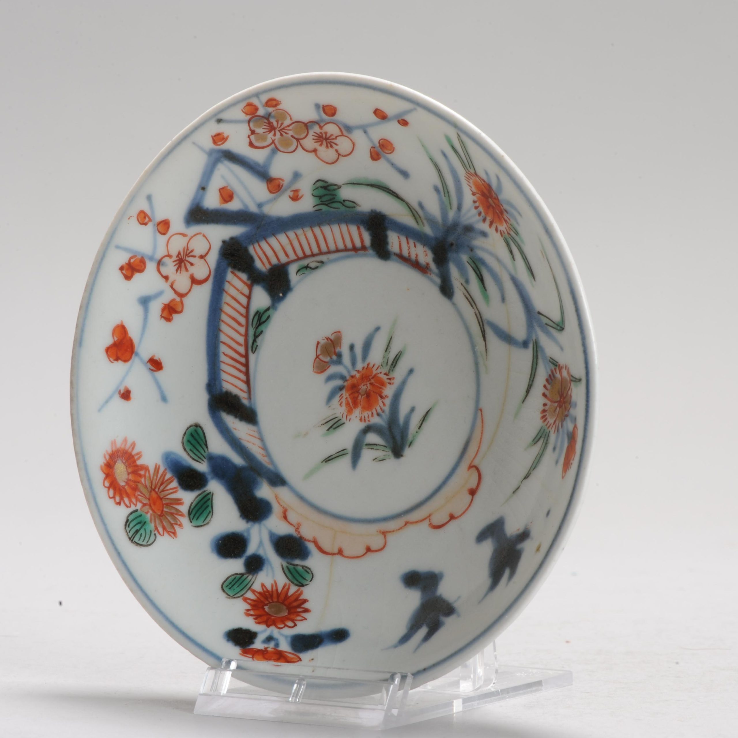 Antique Japanese Porcelain Edo period Dish Floral Imari - Image 2