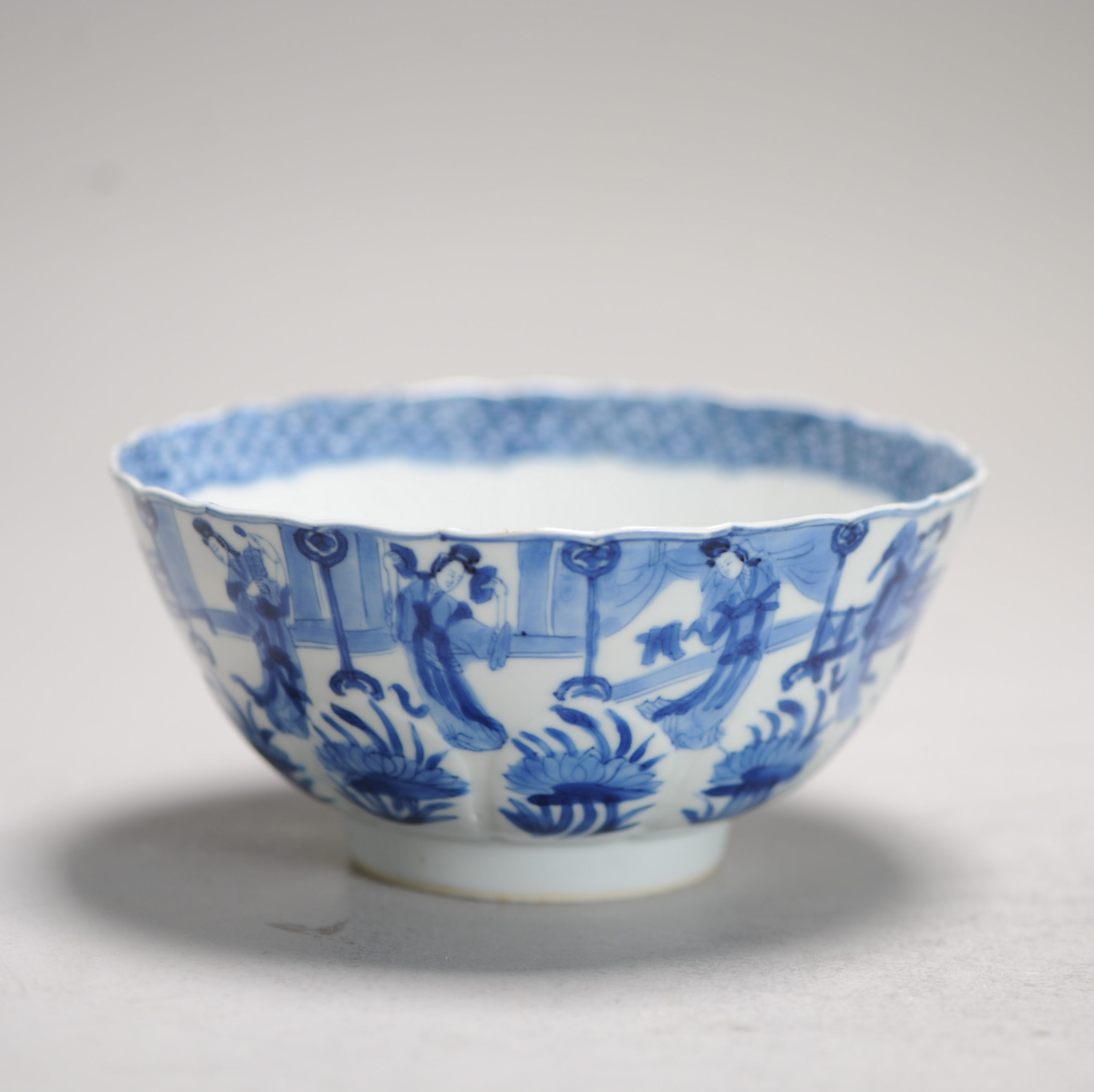 A Rare Kangxi period Chinese porcelain Bowl with Pagode Long Liza Instruments - Image 8