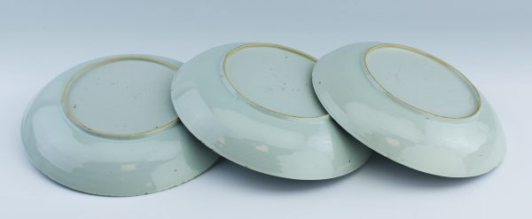 #10 Antique Chinese Porcelain 18th C Yongzheng/Qianlong Kraak Blue Dinner Plates - Image 9
