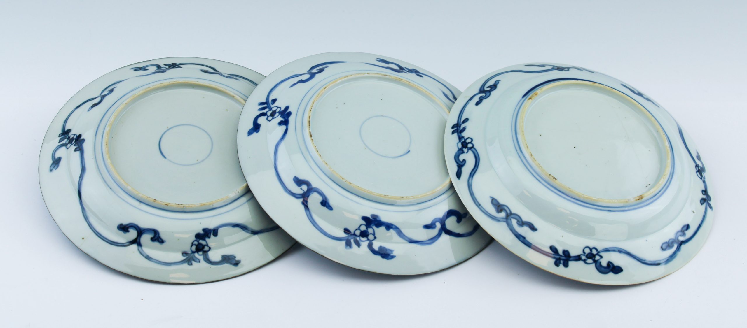 #6 Antique Chinese Porcelain 18th C Kangxi Kraak Blue White Set Dinner Plates - Image 6