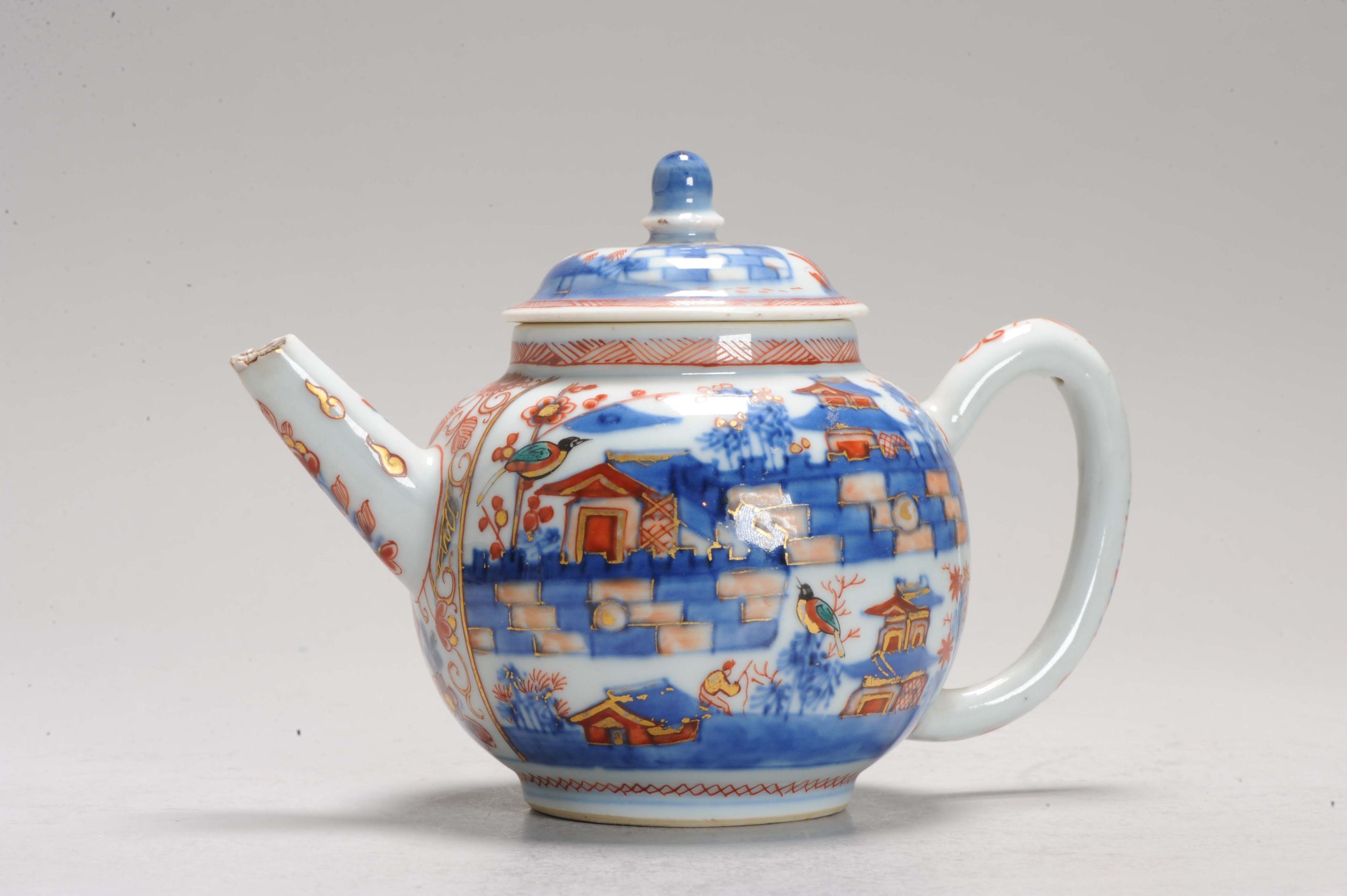 Antique 18C Chinese Porcelain Kangxi Teapot Redecorated Amsterdam Bont - Image 9
