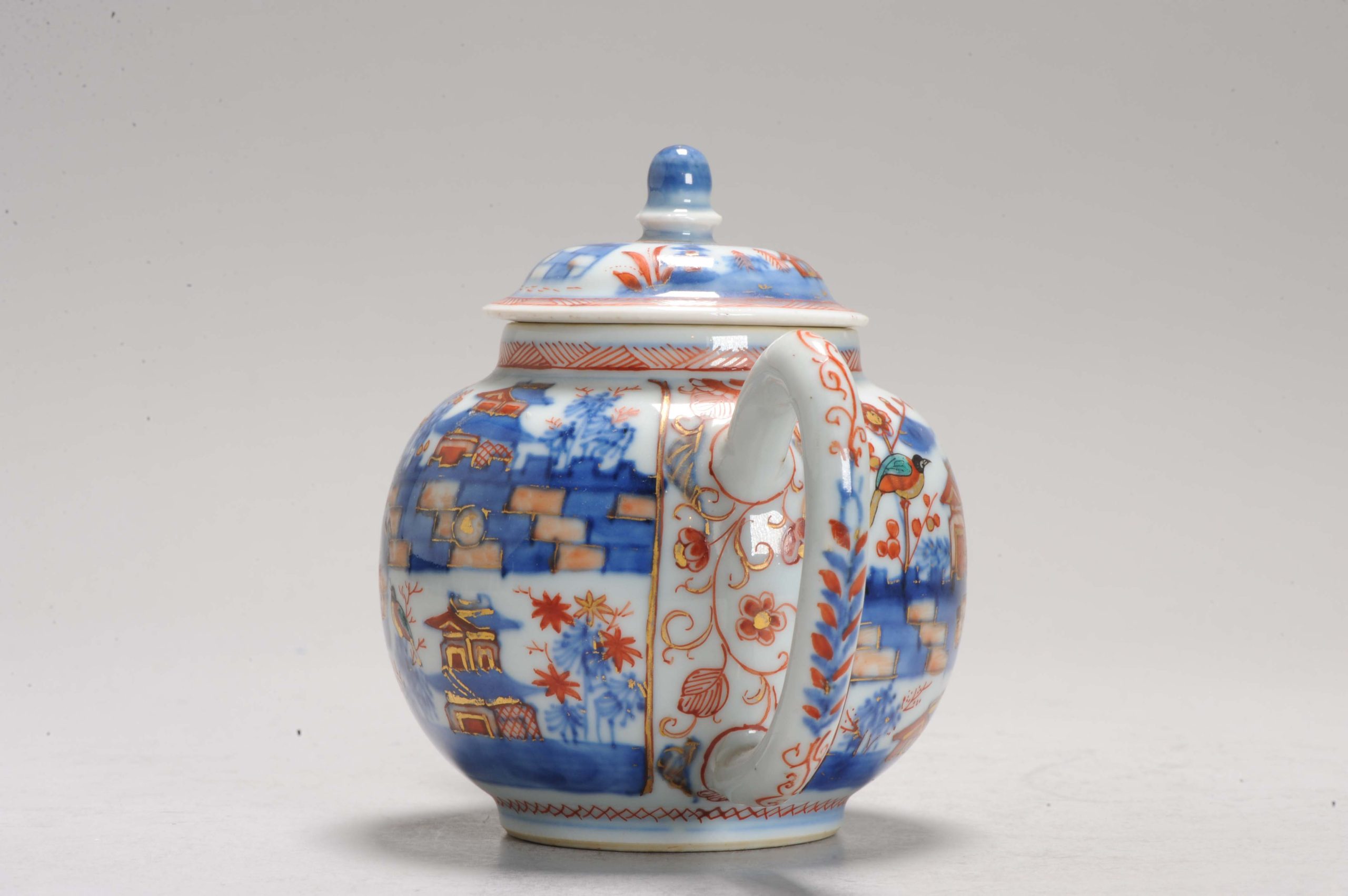 Antique 18C Chinese Porcelain Kangxi Teapot Redecorated Amsterdam Bont - Image 7