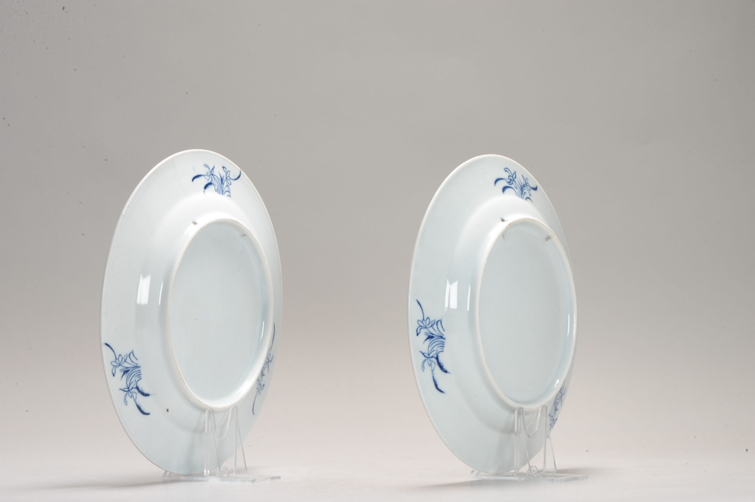 2 Antique ca 1900 european mosa dishes maastricht Landscape Kangxi Style - Image 9
