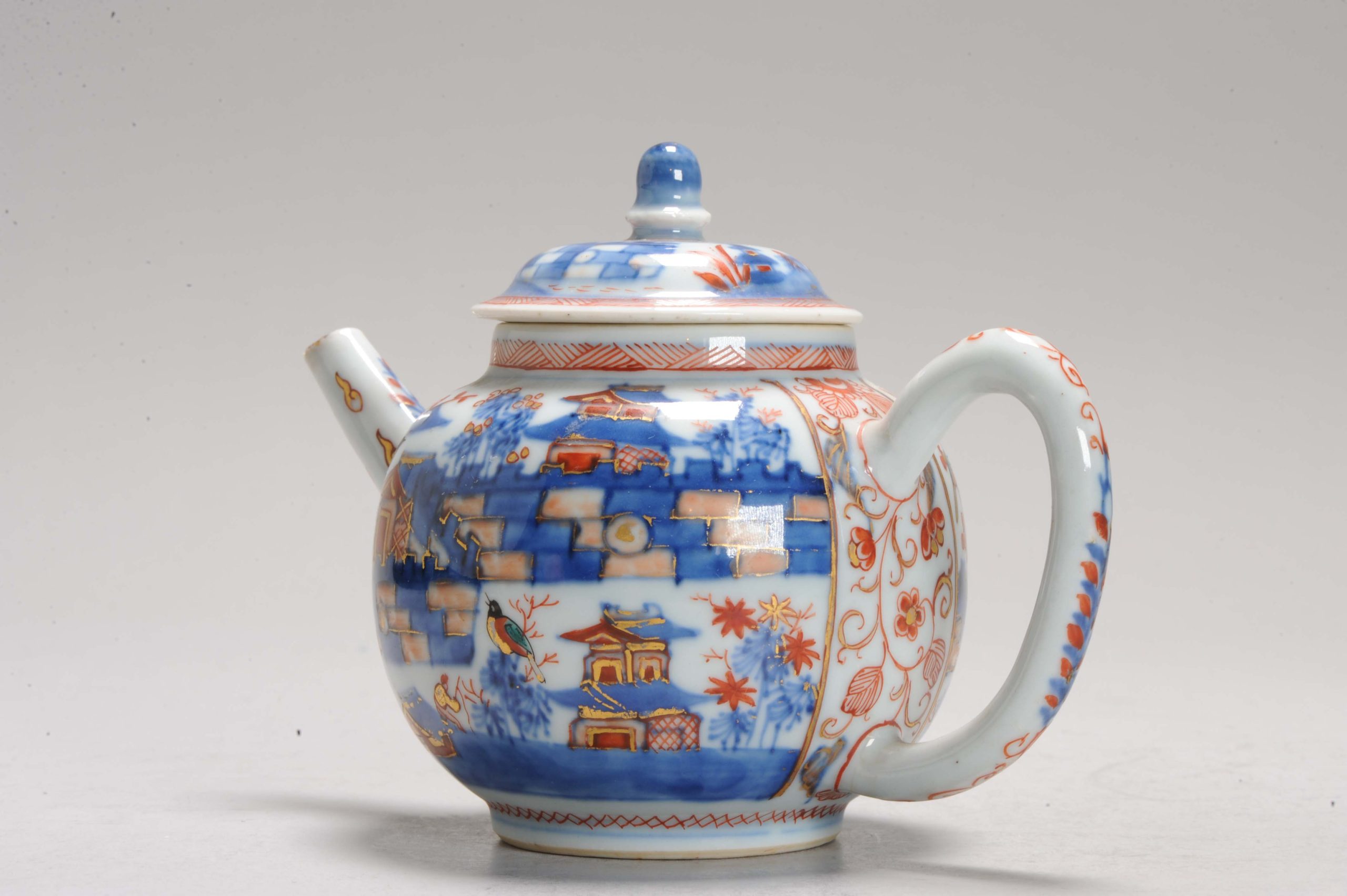Antique 18C Chinese Porcelain Kangxi Teapot Redecorated Amsterdam Bont - Image 8