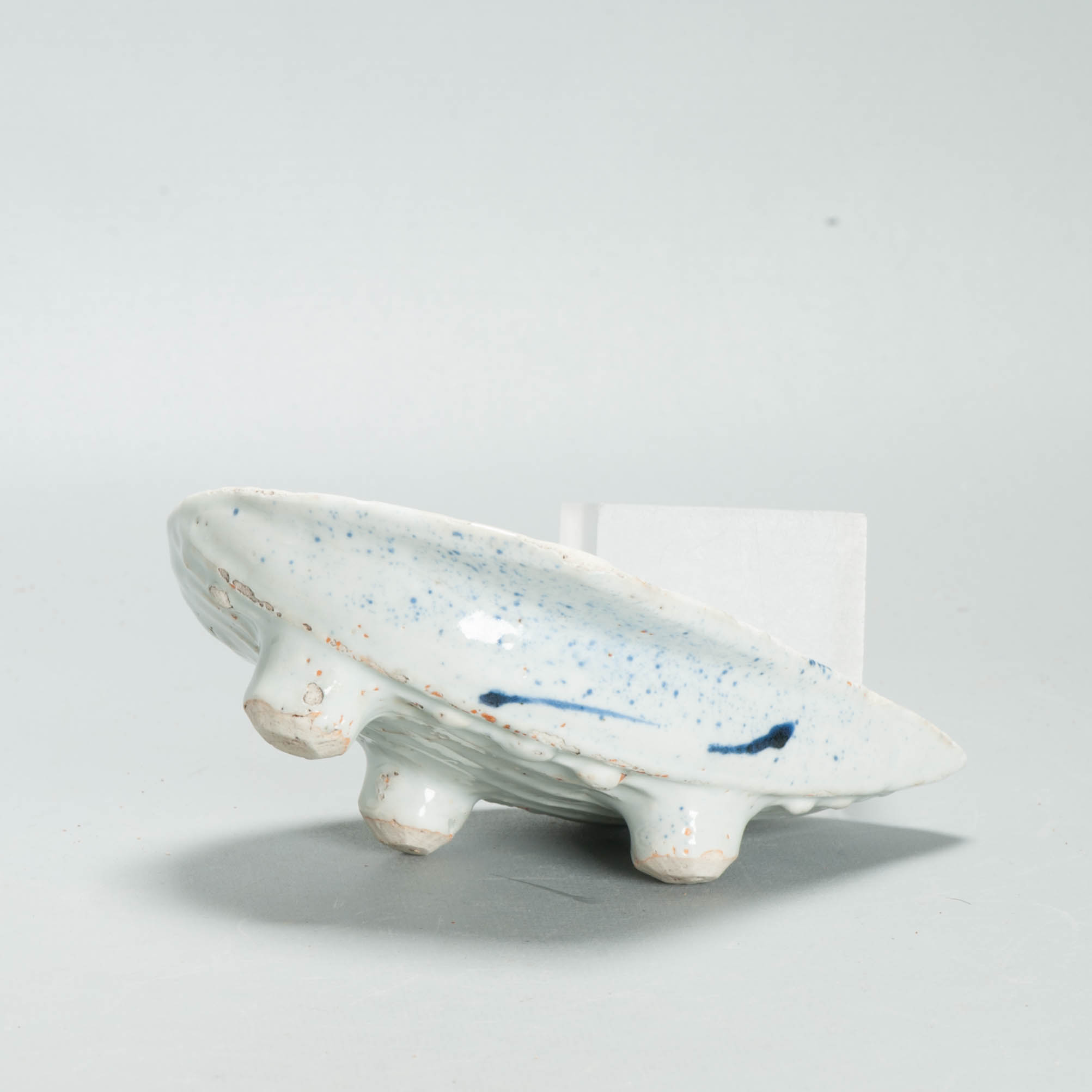Antique Chinese Porcelain Dish ca 1600-1640 Shell Shape Literatus Kosometsuke - Image 4