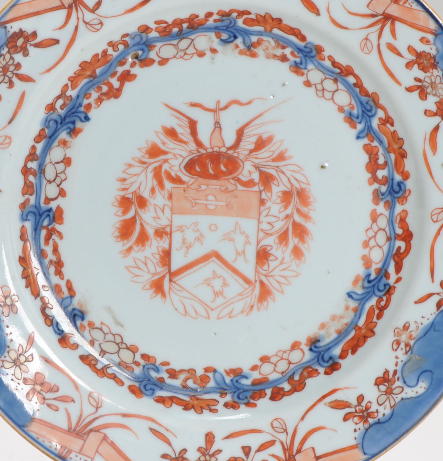 1720-1730 Imari Armorial Chinese Porcelain Plate Van Gellicum Kangxi Period - Image 4