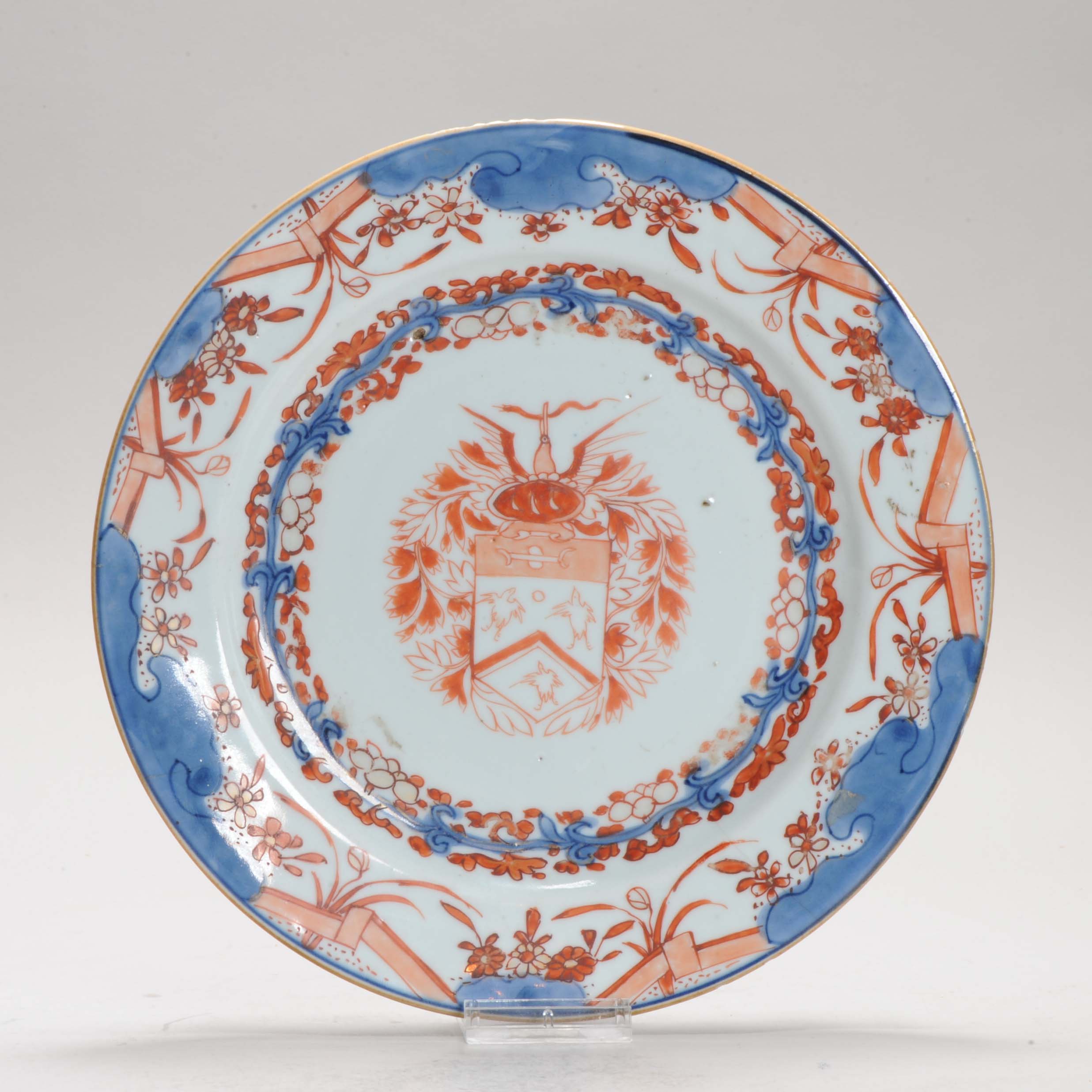 1720-1730 Imari Armorial Chinese Porcelain Plate Van Gellicum Kangxi Period - Image 2