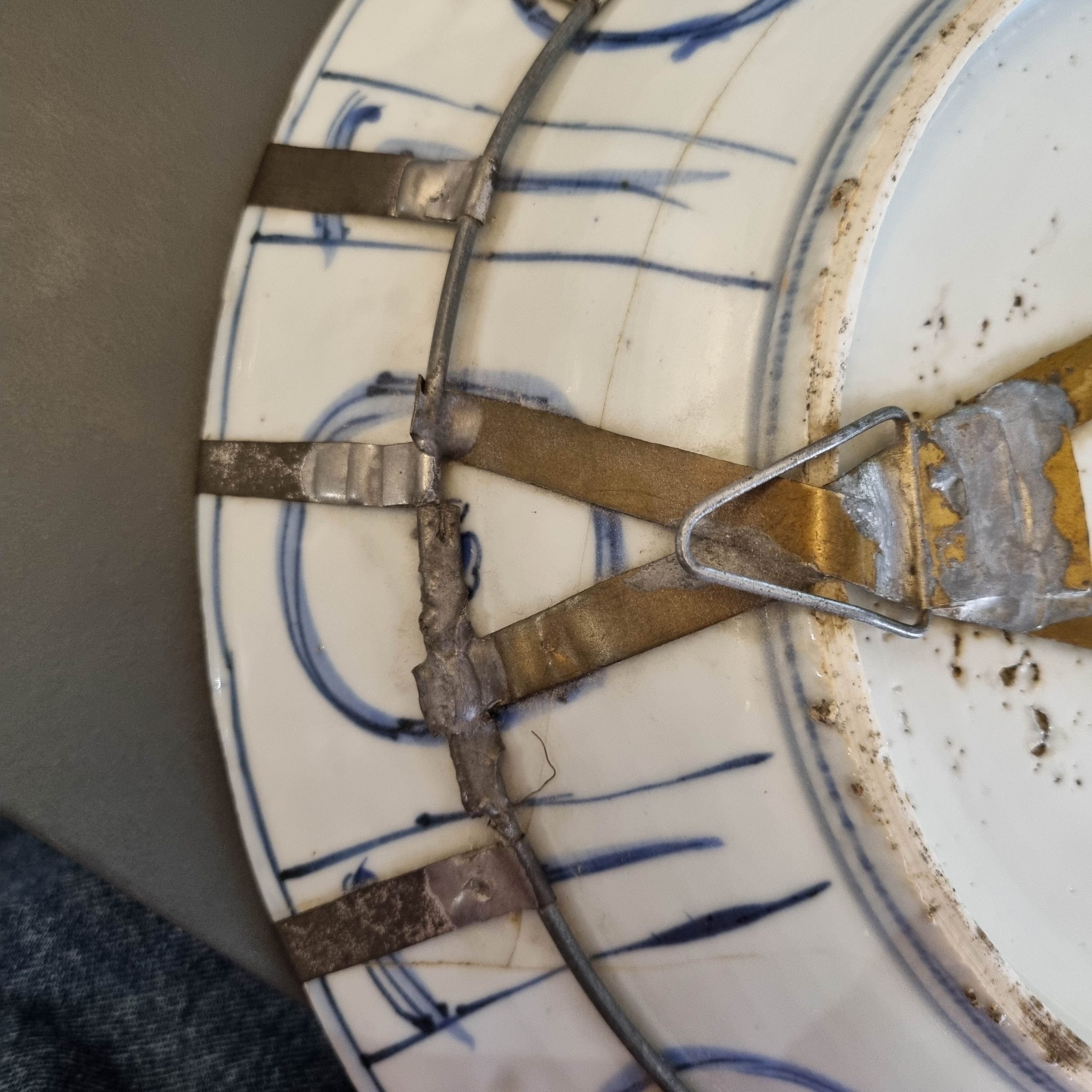 Antique Ming Period Chinese Porcelain Kraak Ducks Geese Landscape Charger - 图片 25