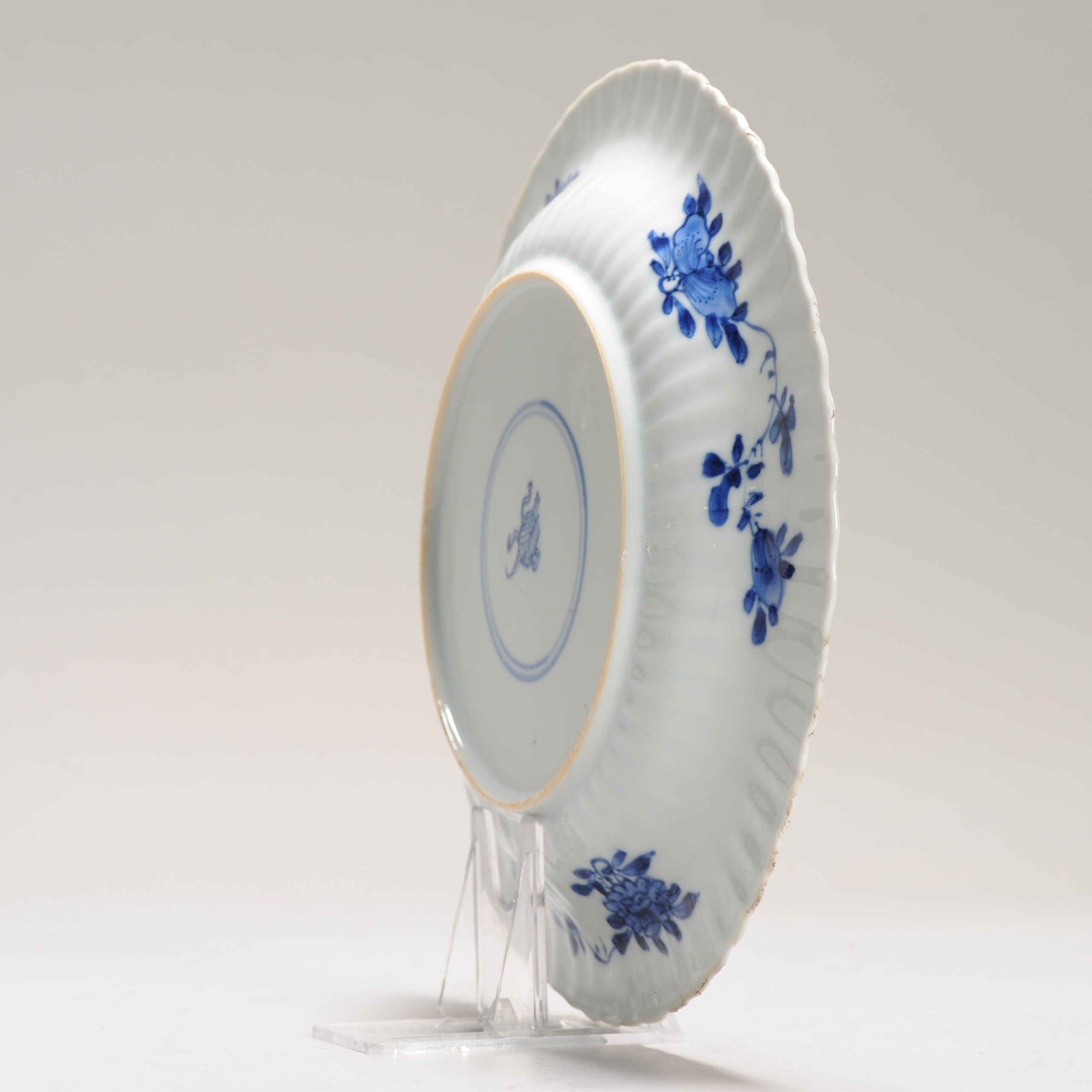 Antique Chinese Ca 1700 Kangxi Chinese Porcelain Dish BIRD Marked Artemesia - Image 5