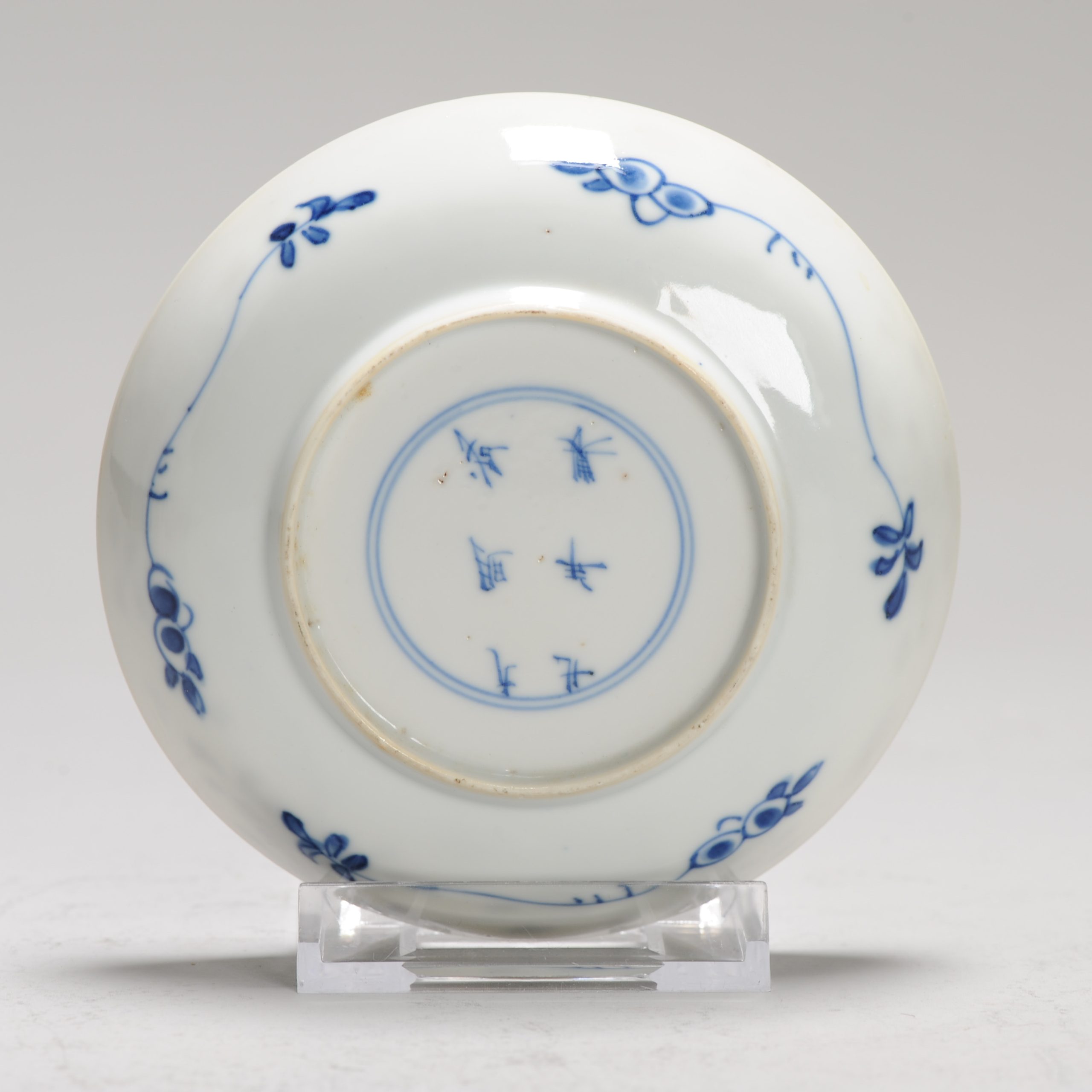 Antique Chinese Ca 1700 Kangxi Chinese Porcelain Dish Chenghua Marked Eggshell - Image 2