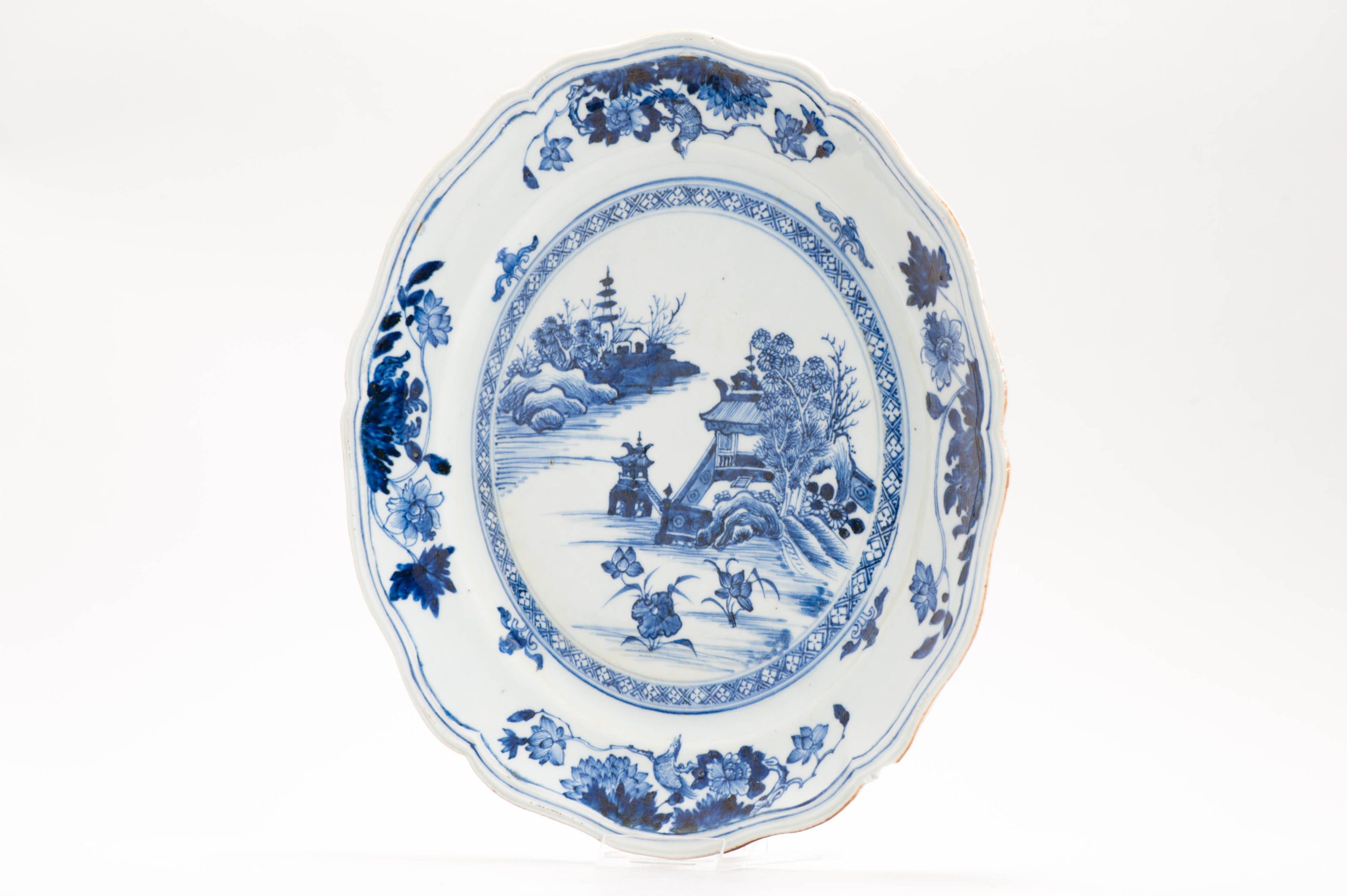 High Quality Antique Chinese Porcelain Dish 18C Landscape Bird Flower - Image 22