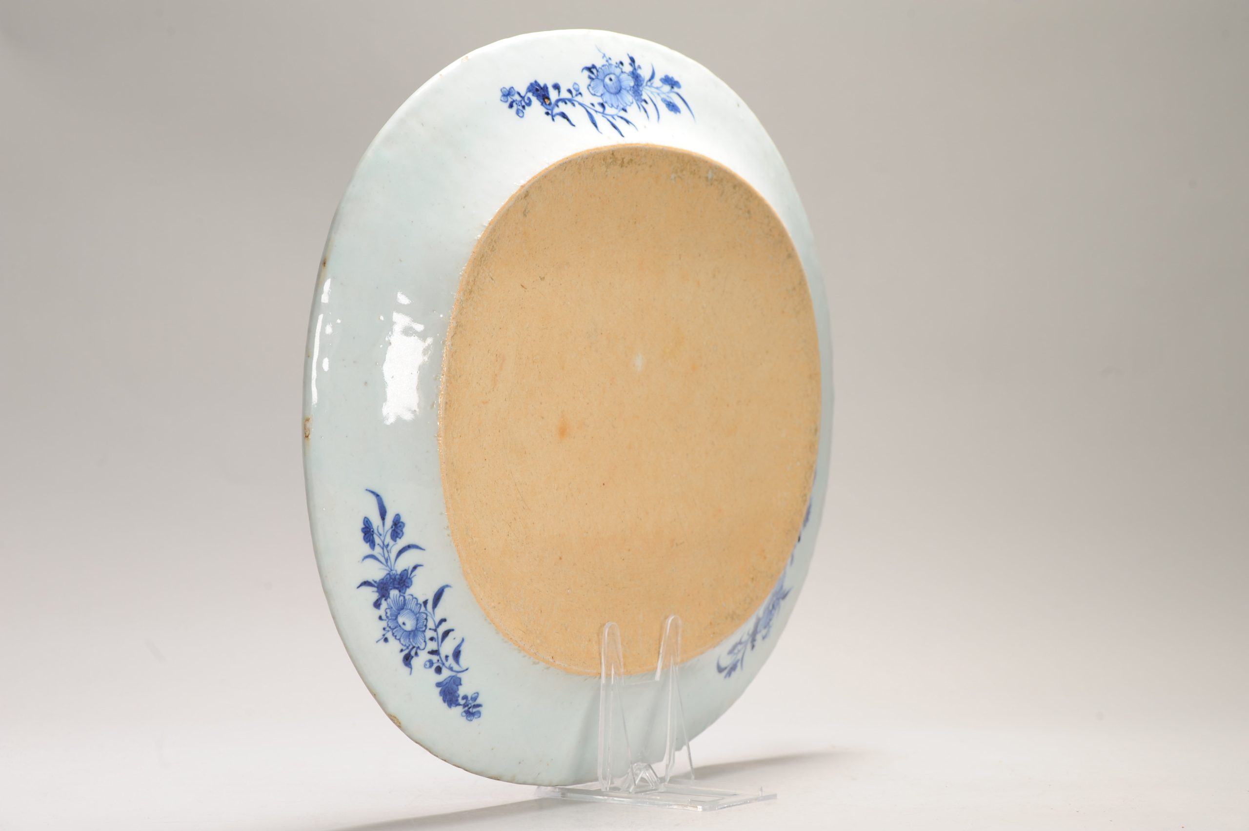 Top Large Antique Chinese Porcelain Serving Dish 18C Symbols Buddha Finger - Image 13