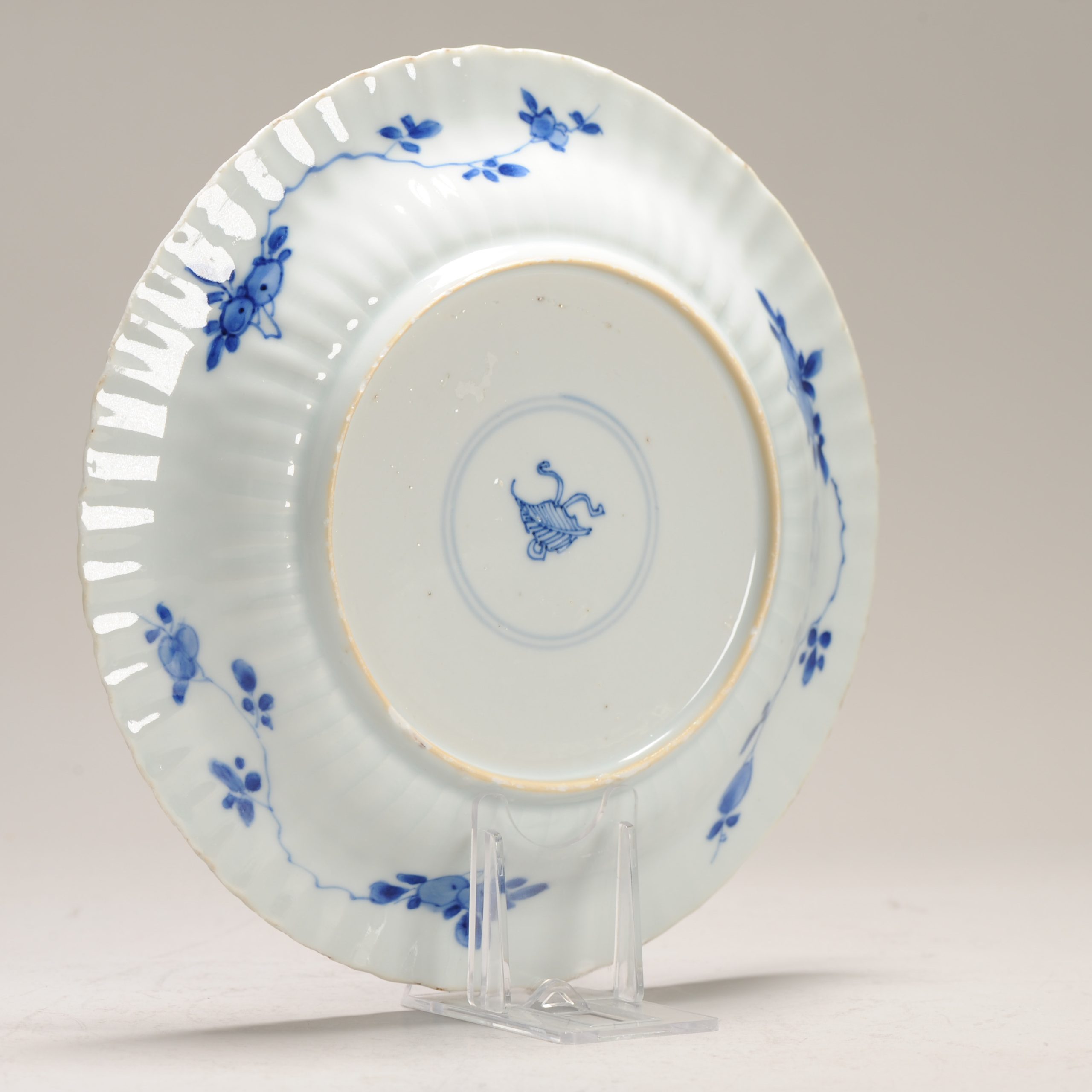 Antique Chinese Ca 1700 Kangxi Chinese Porcelain Dish BIRD Marked Artemesia - Image 8