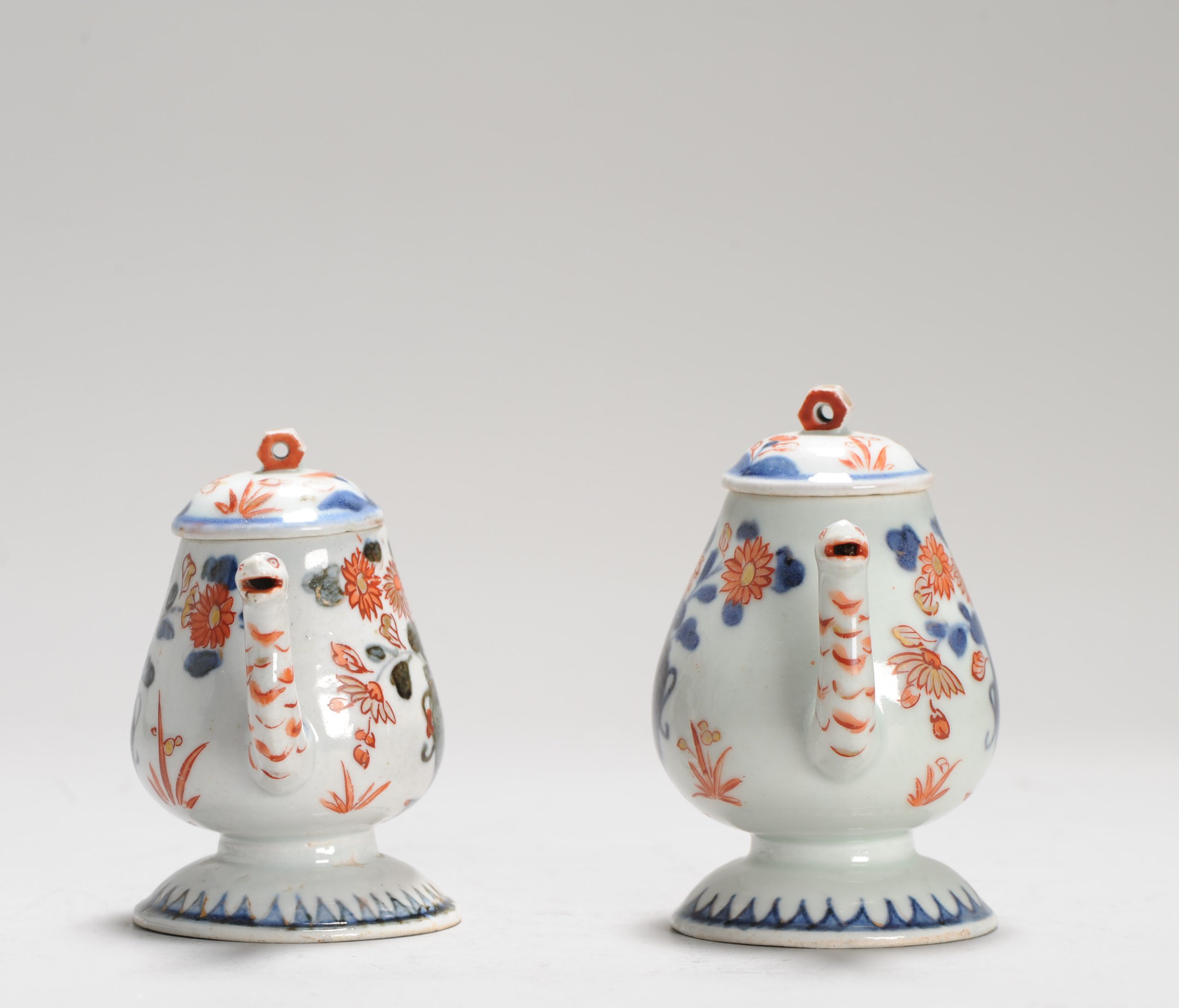 Antique Ca 1700 Set Japanese Imari Porcelain Oil/Vinegar Jug Arita Edo Dragon - Image 5