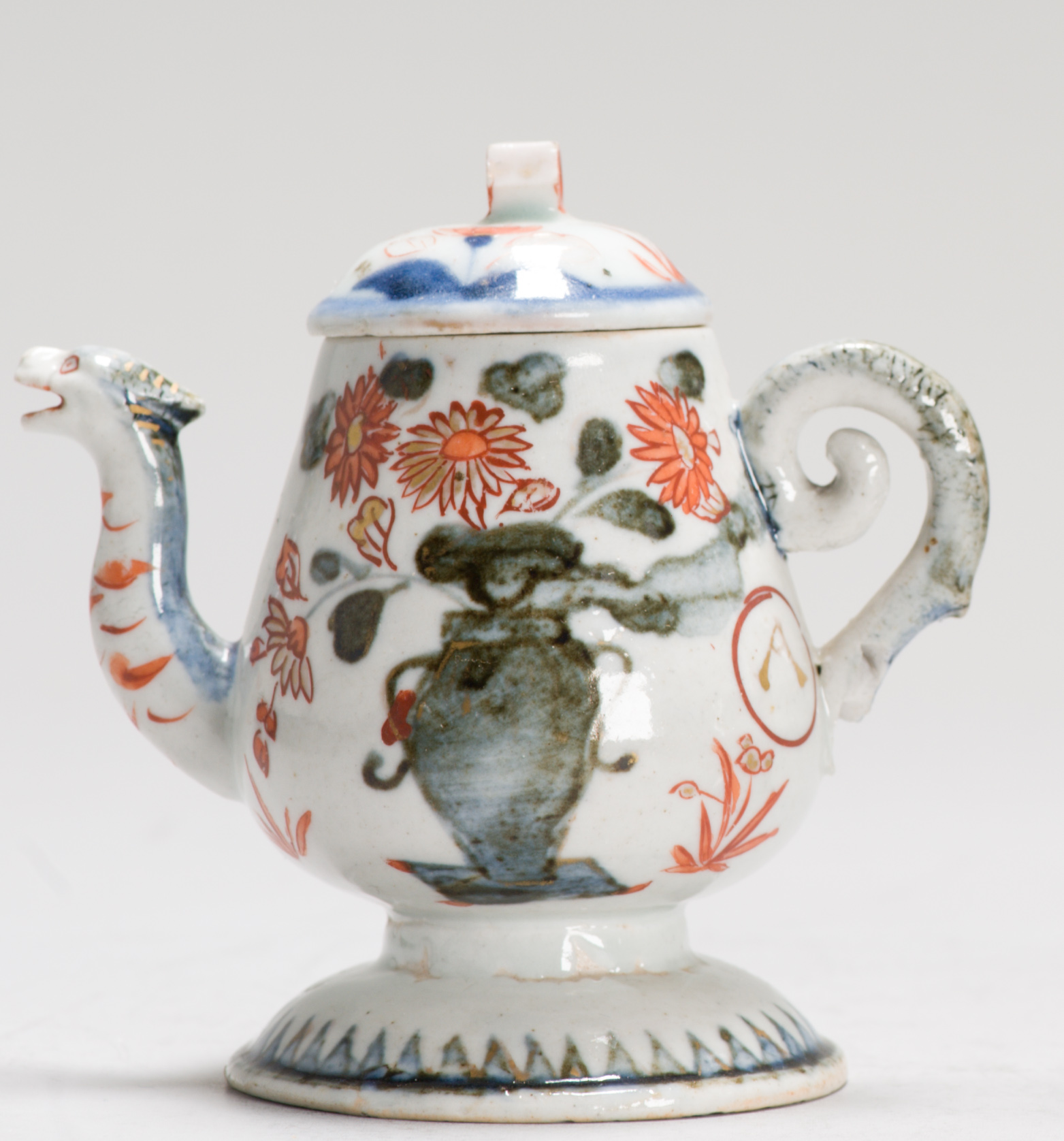 Antique Ca 1700 Set Japanese Imari Porcelain Oil/Vinegar Jug Arita Edo Dragon - Image 9