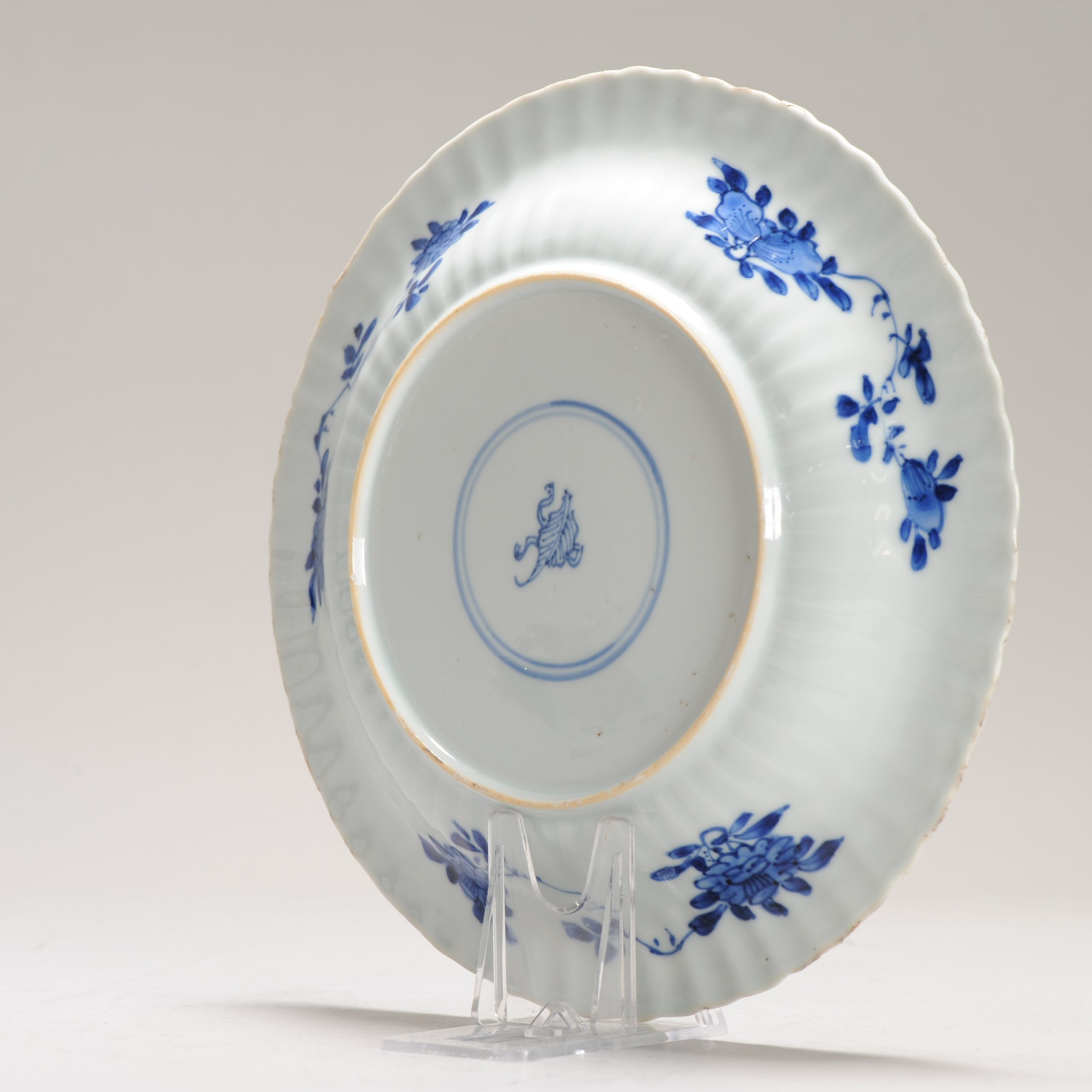 Antique Chinese Ca 1700 Kangxi Chinese Porcelain Dish BIRD Marked Artemesia - Image 6
