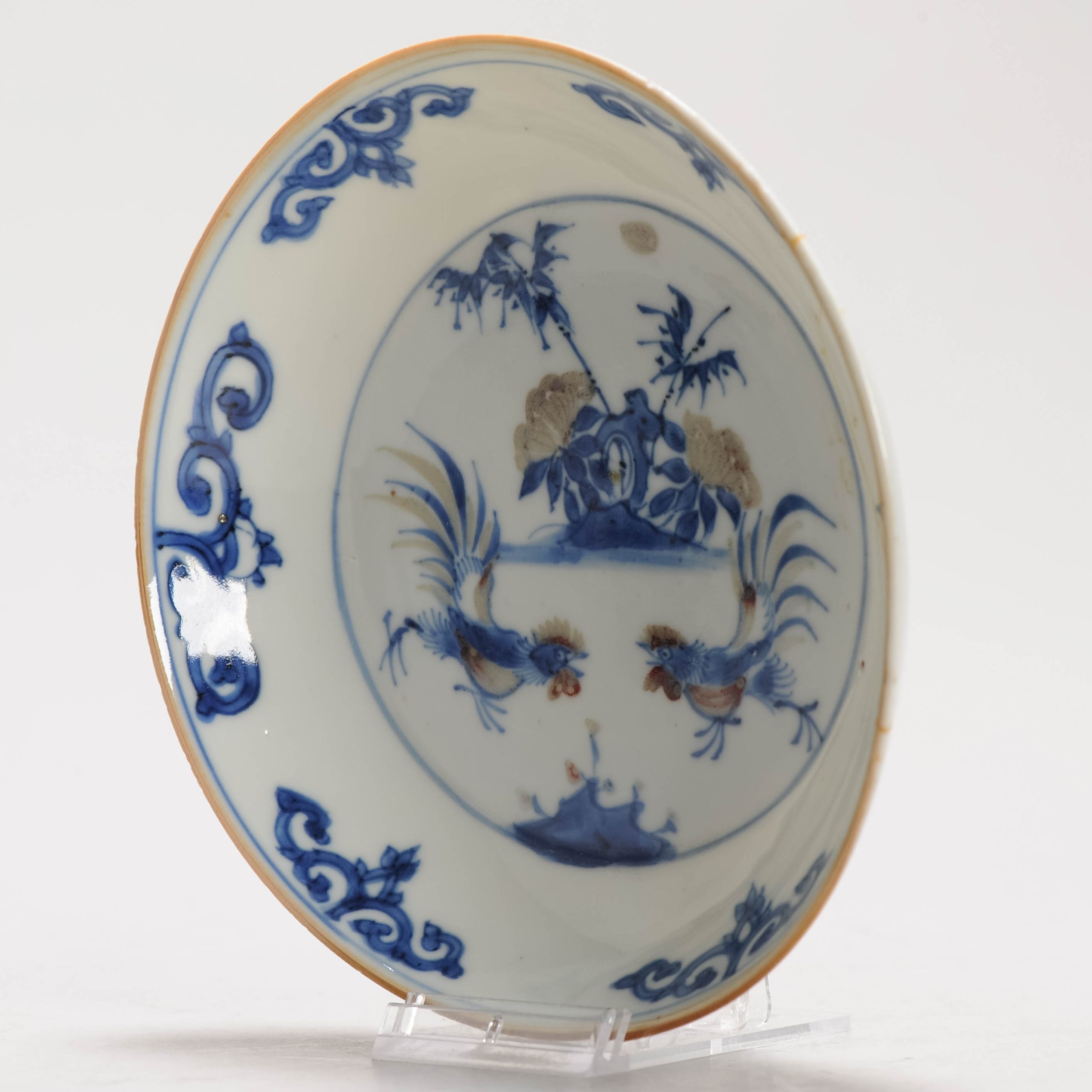 Rare Ca 1600-1660 Chinese Porcelain Ming Period Kosometsuke Plate Copper Red - Image 15