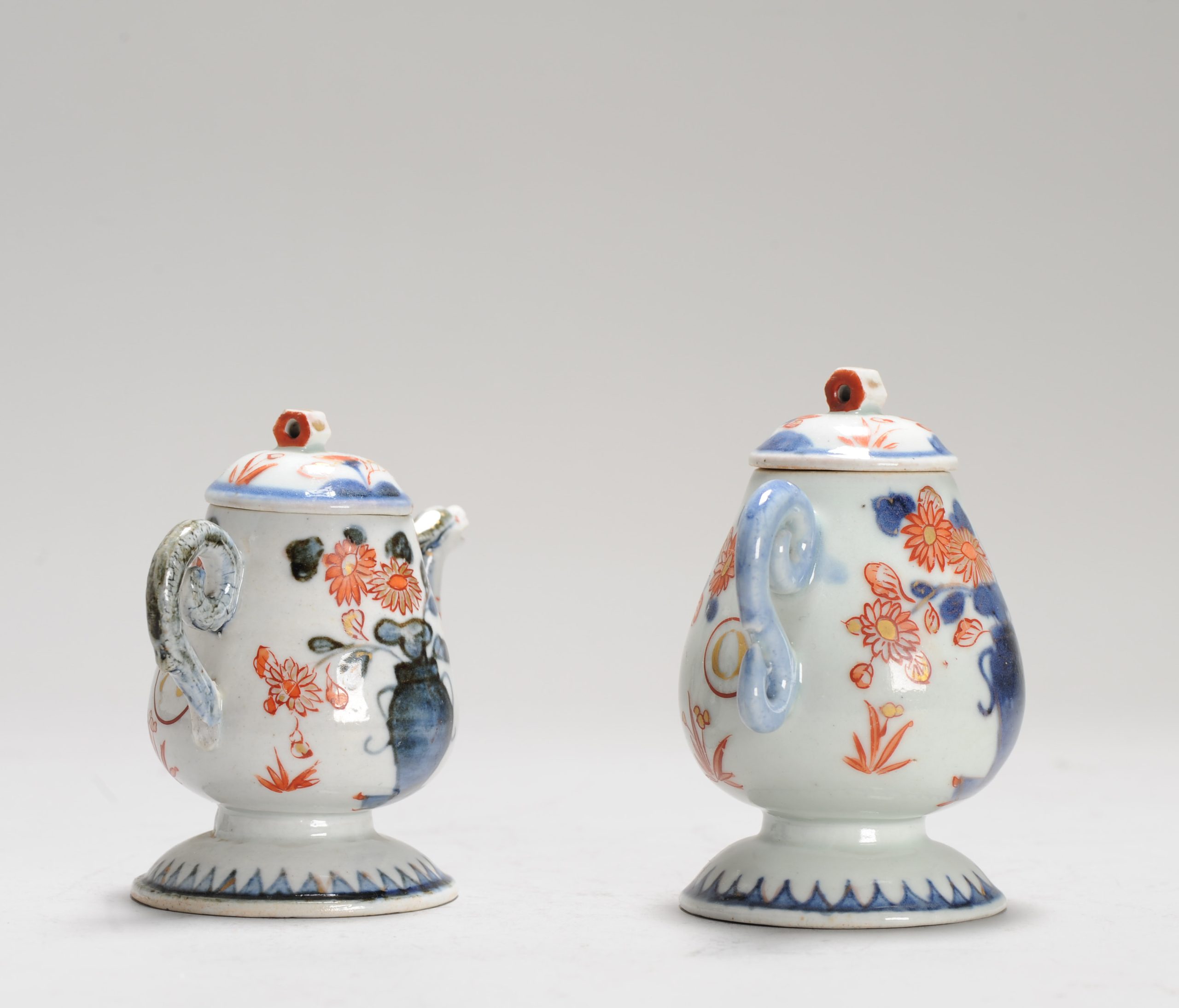 Antique Ca 1700 Set Japanese Imari Porcelain Oil/Vinegar Jug Arita Edo Dragon - Image 14