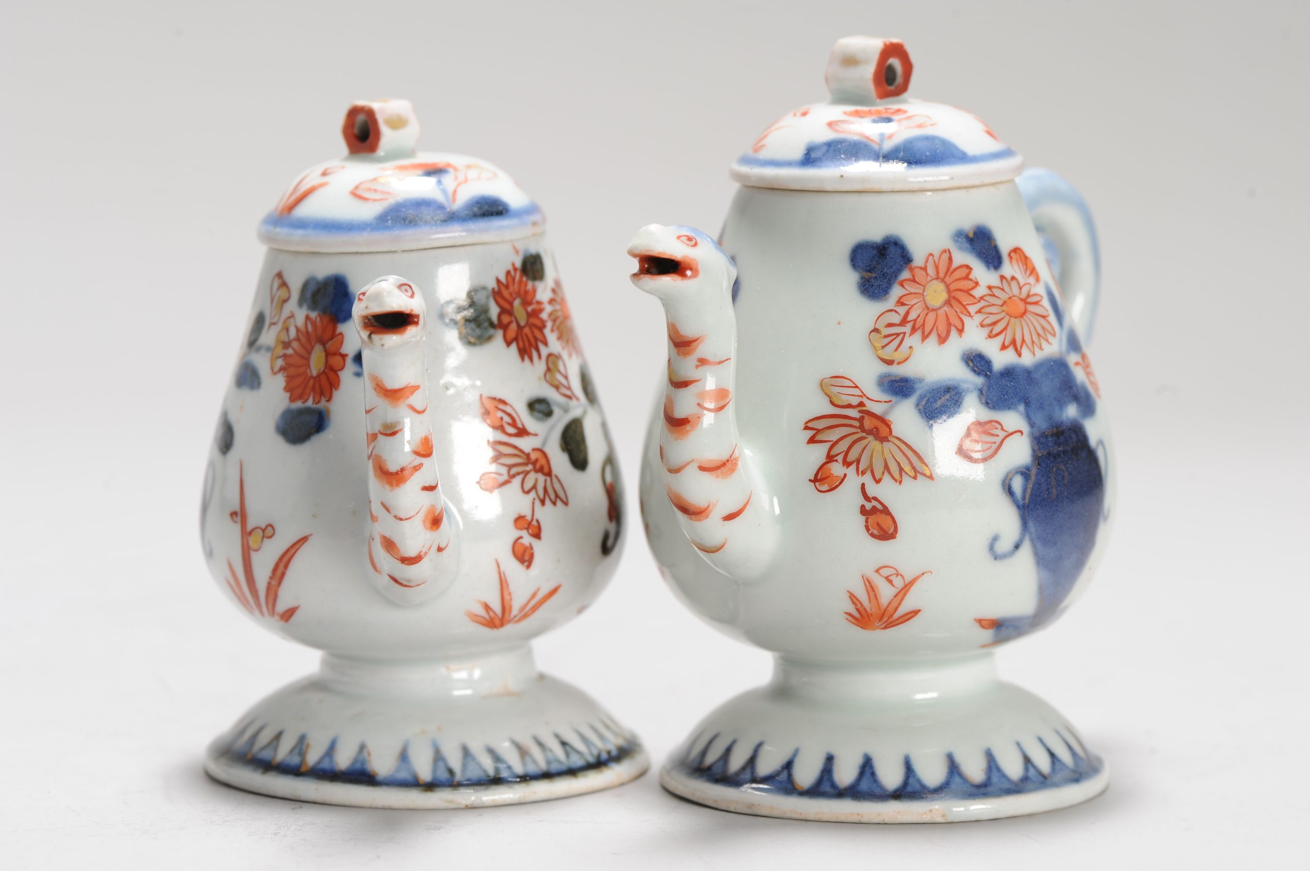 Antique Ca 1700 Set Japanese Imari Porcelain Oil/Vinegar Jug Arita Edo Dragon - Image 18