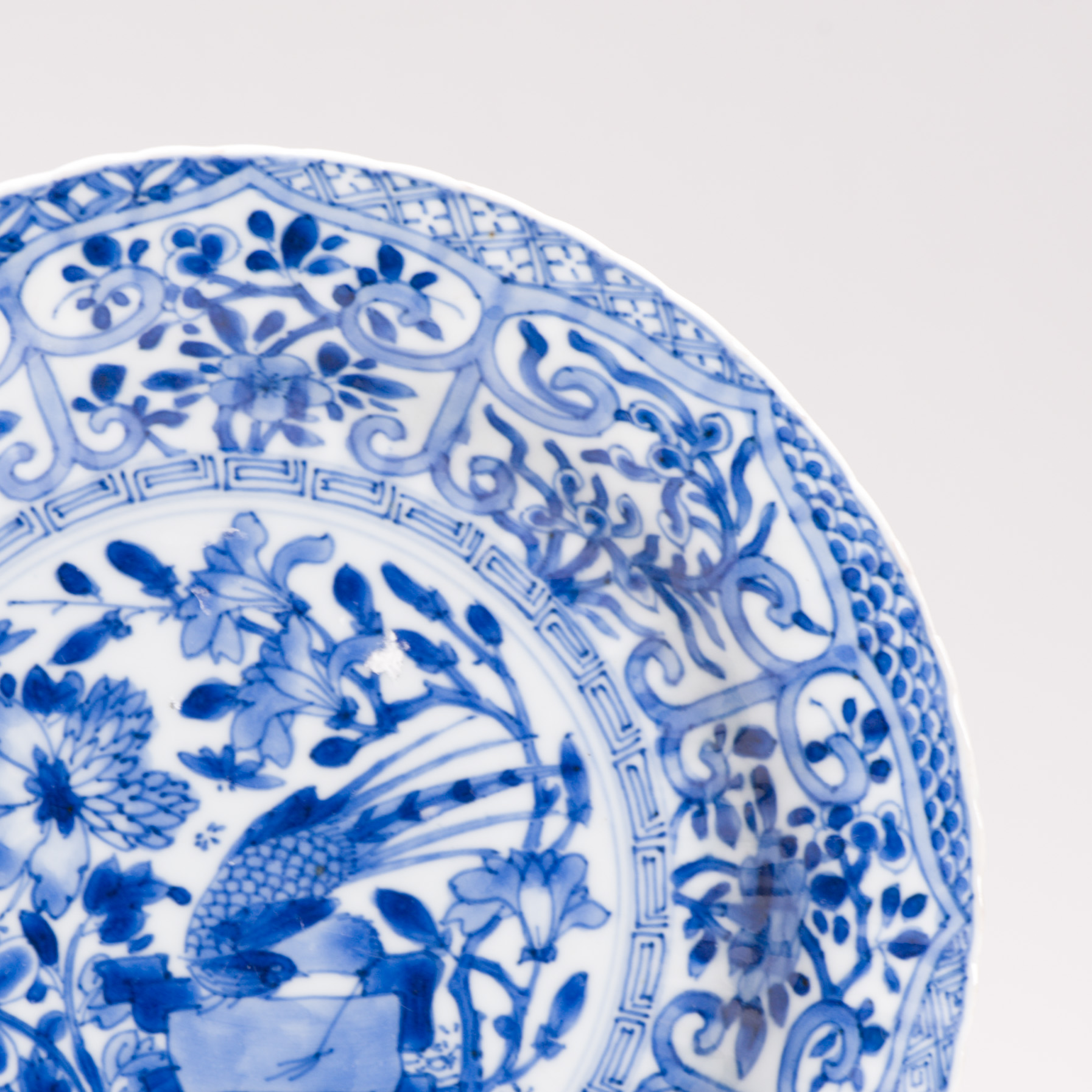 Antique Chinese Ca 1700 Kangxi Chinese Porcelain Dish BIRD Marked Artemesia - Image 15