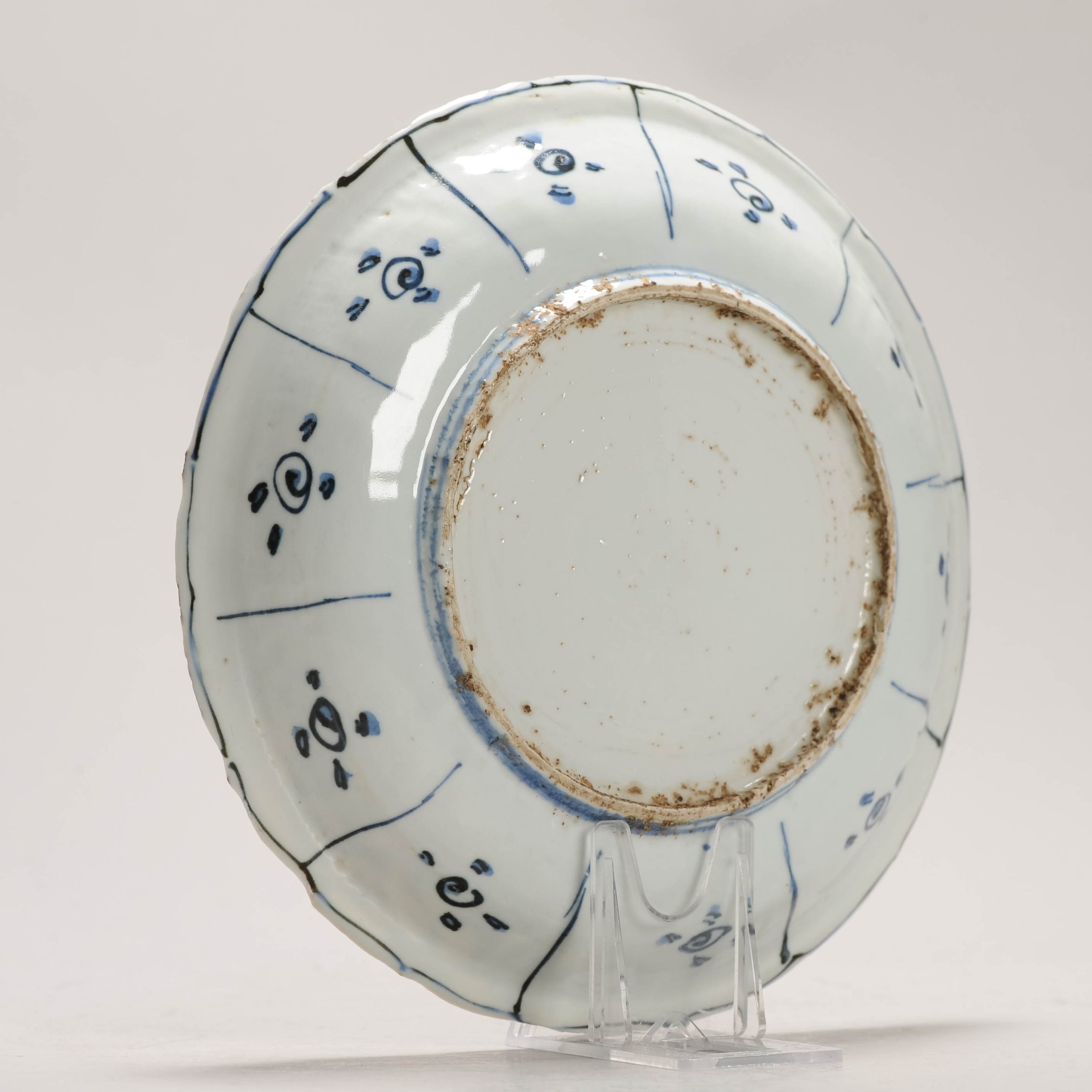 Antique Ming Period Chinese Porcelain Kraak dish Crane and Auspicious Symbol - Image 9