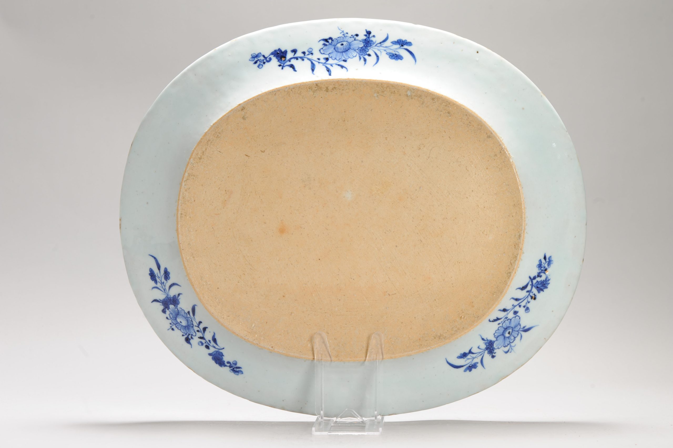 Top Large Antique Chinese Porcelain Serving Dish 18C Symbols Buddha Finger - Image 11